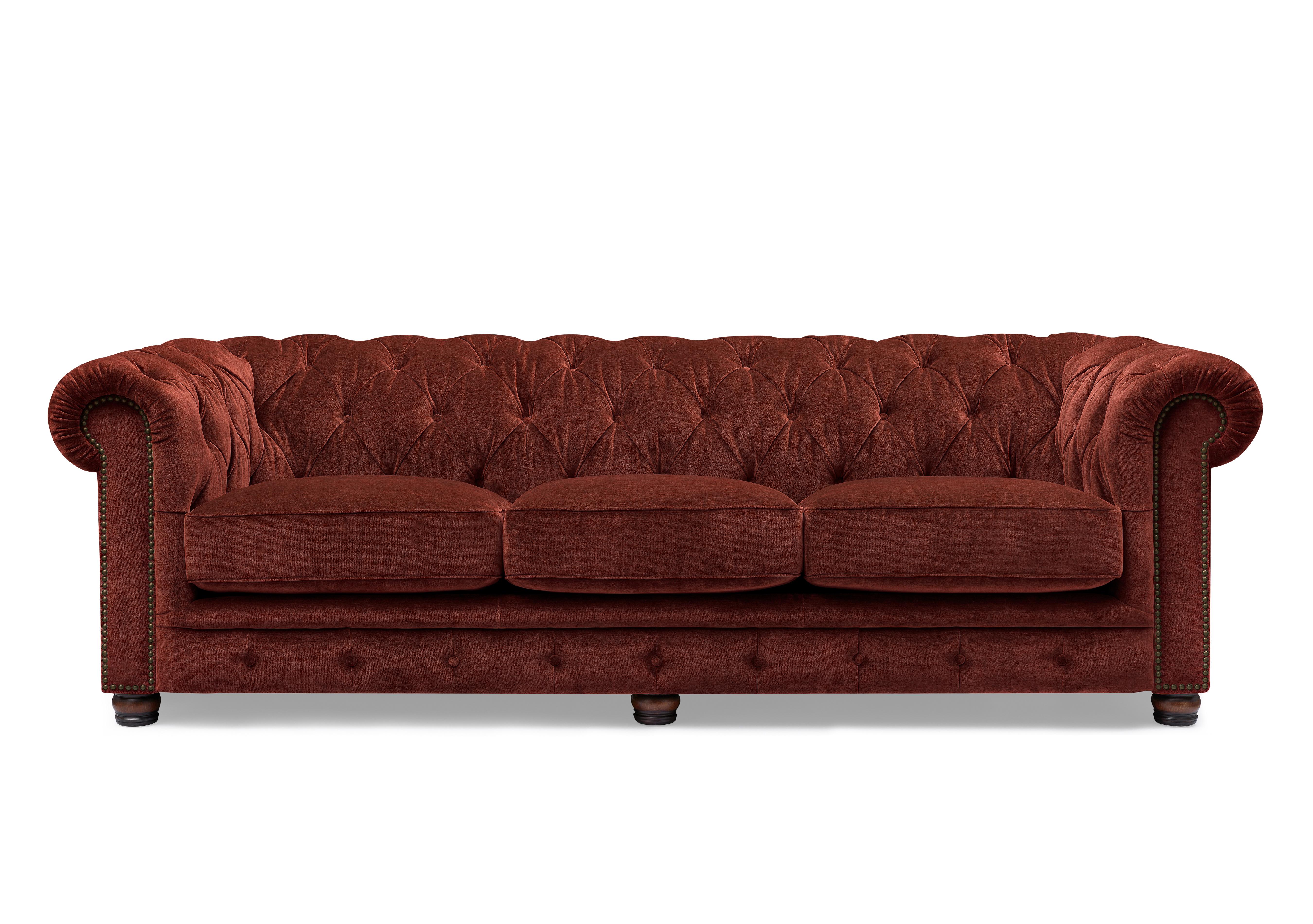 Shackleton 4 Seater Fabric Chesterfield Sofa in X3y1-W019 Tawny on Furniture Village