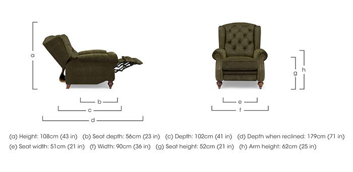 Shackleton Fabric Power Recliner Wing Chair in  on Furniture Village