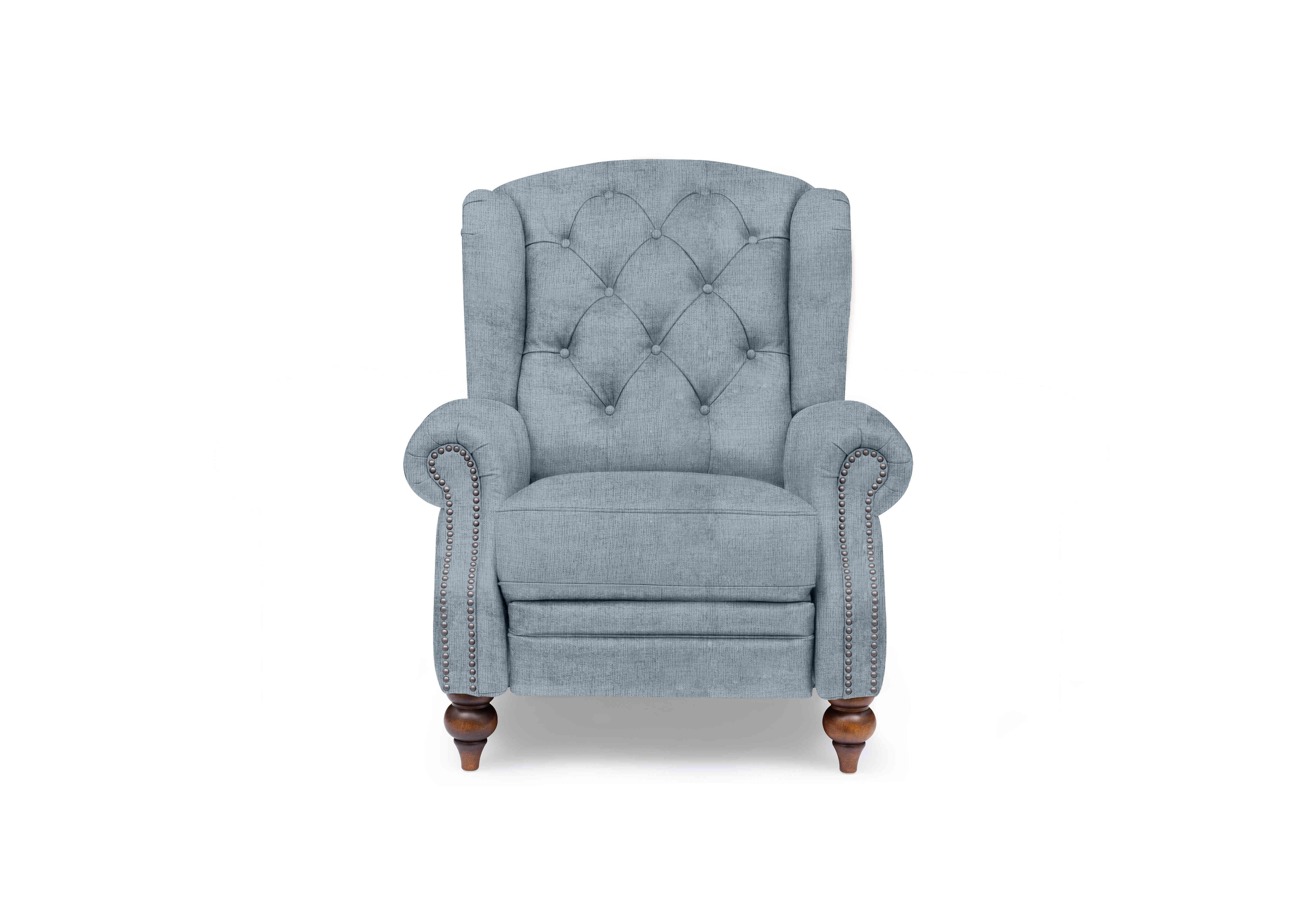 Shackleton Fabric Power Recliner Wing Chair in X1-A609 Boathouse Blue on Furniture Village