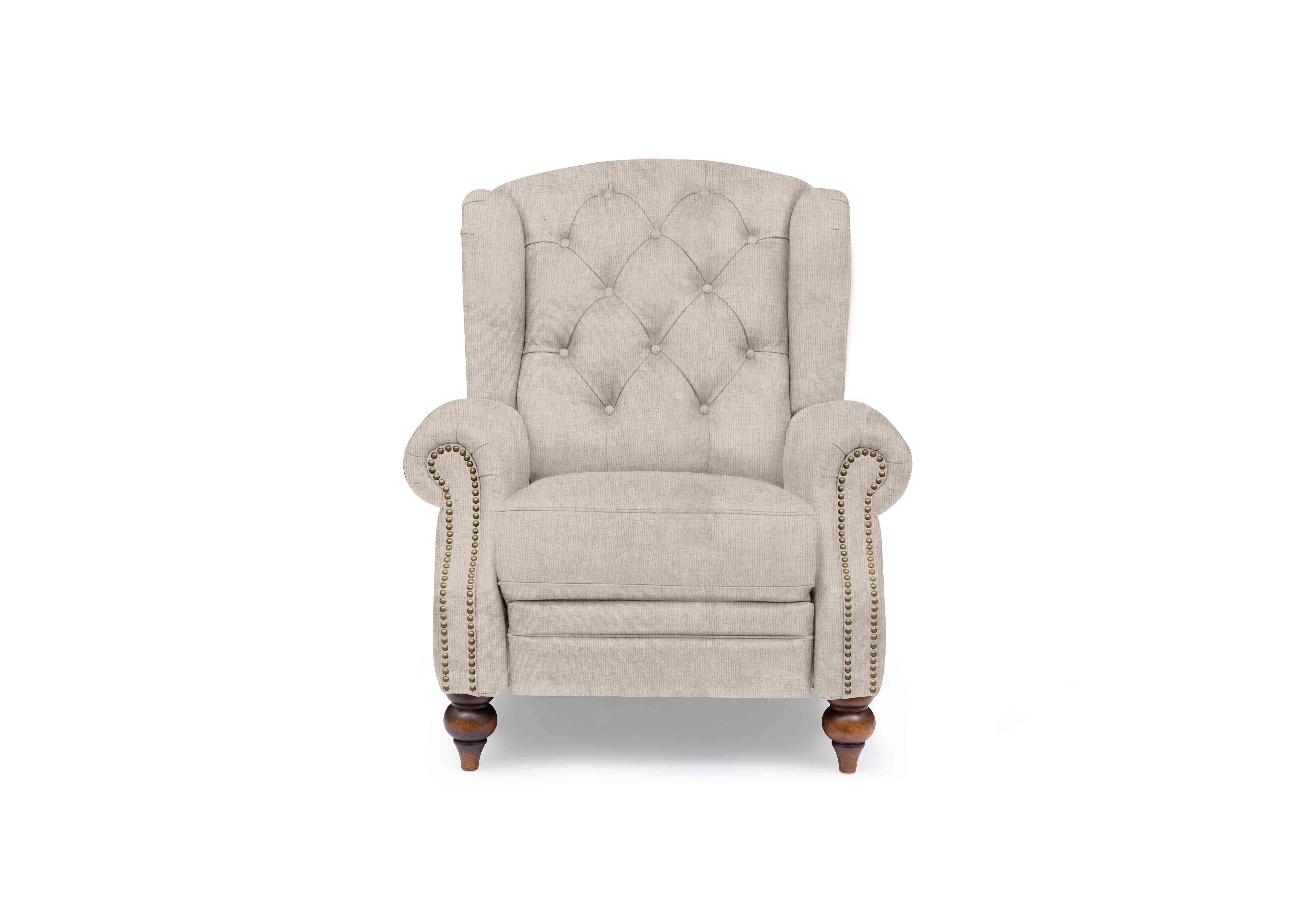 Shackleton Fabric Power Recliner Wing Chair in X3-A603 Stone Hearth on Furniture Village
