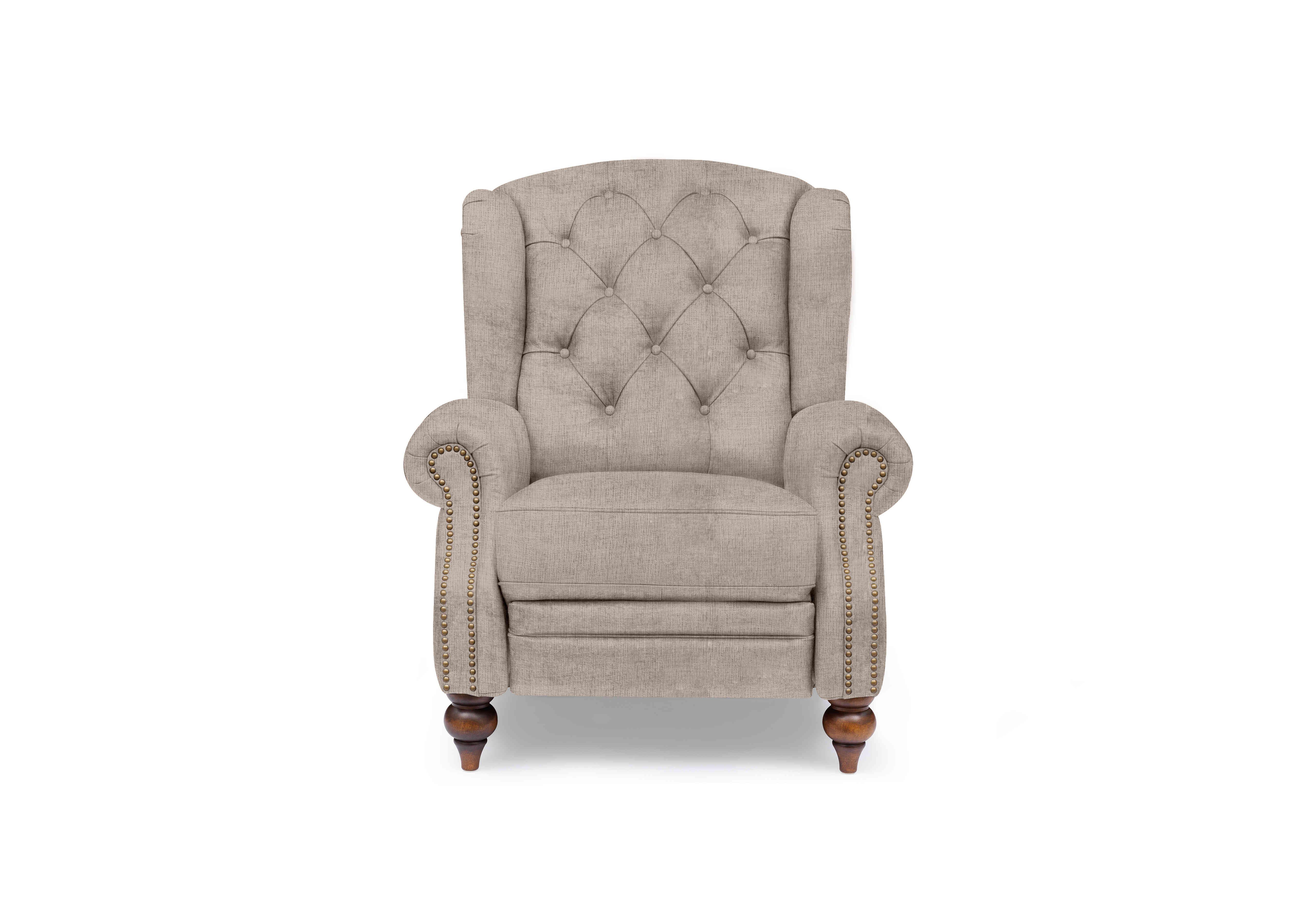 Shackleton Fabric Power Recliner Wing Chair in X3-A607 Bailey Brown on Furniture Village