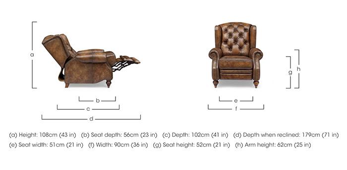Shackleton Leather Power Recliner Wing Chair in  on Furniture Village