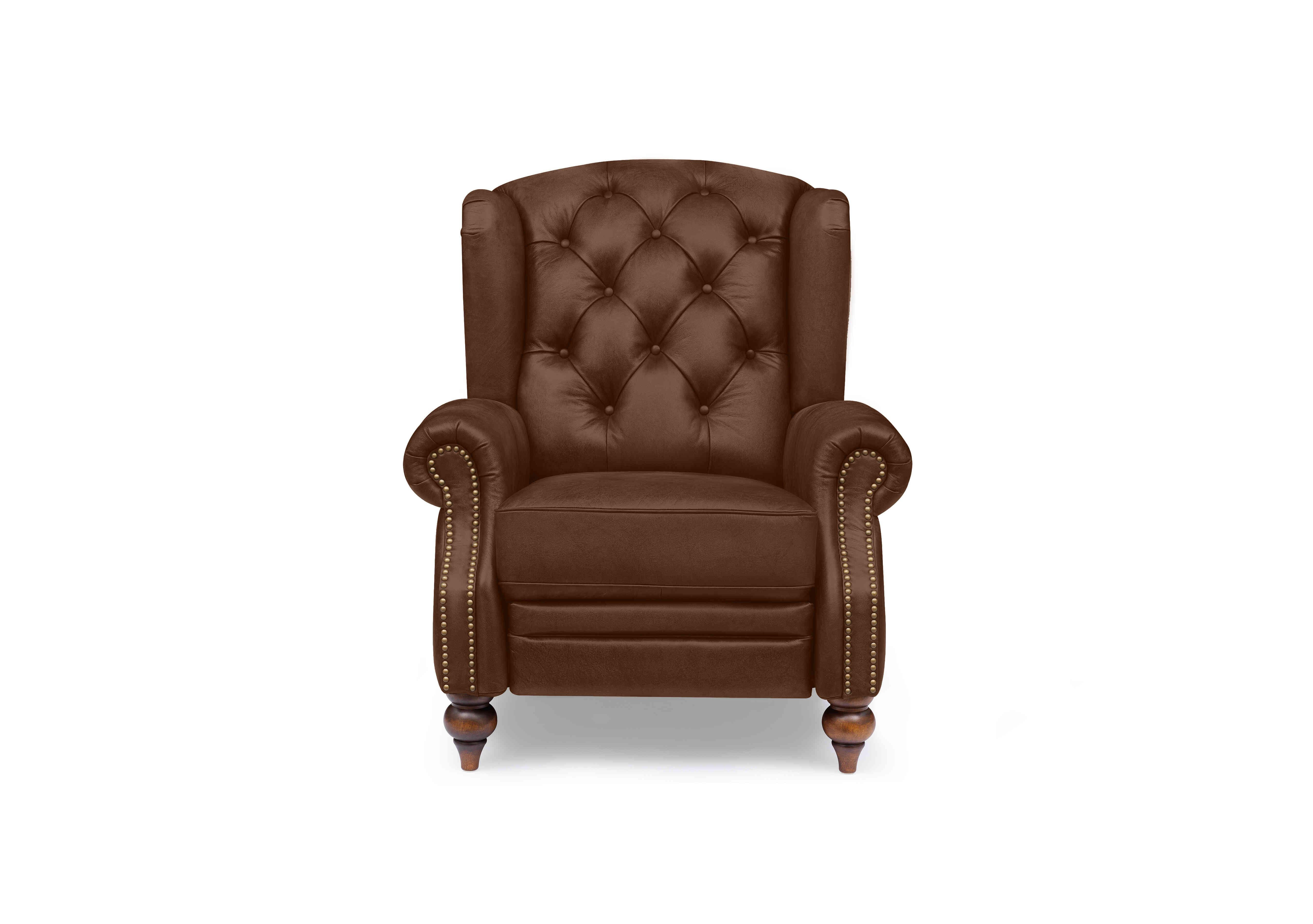 Shackleton Leather Power Recliner Wing Chair in X3-1569ls Cedar Brown on Furniture Village