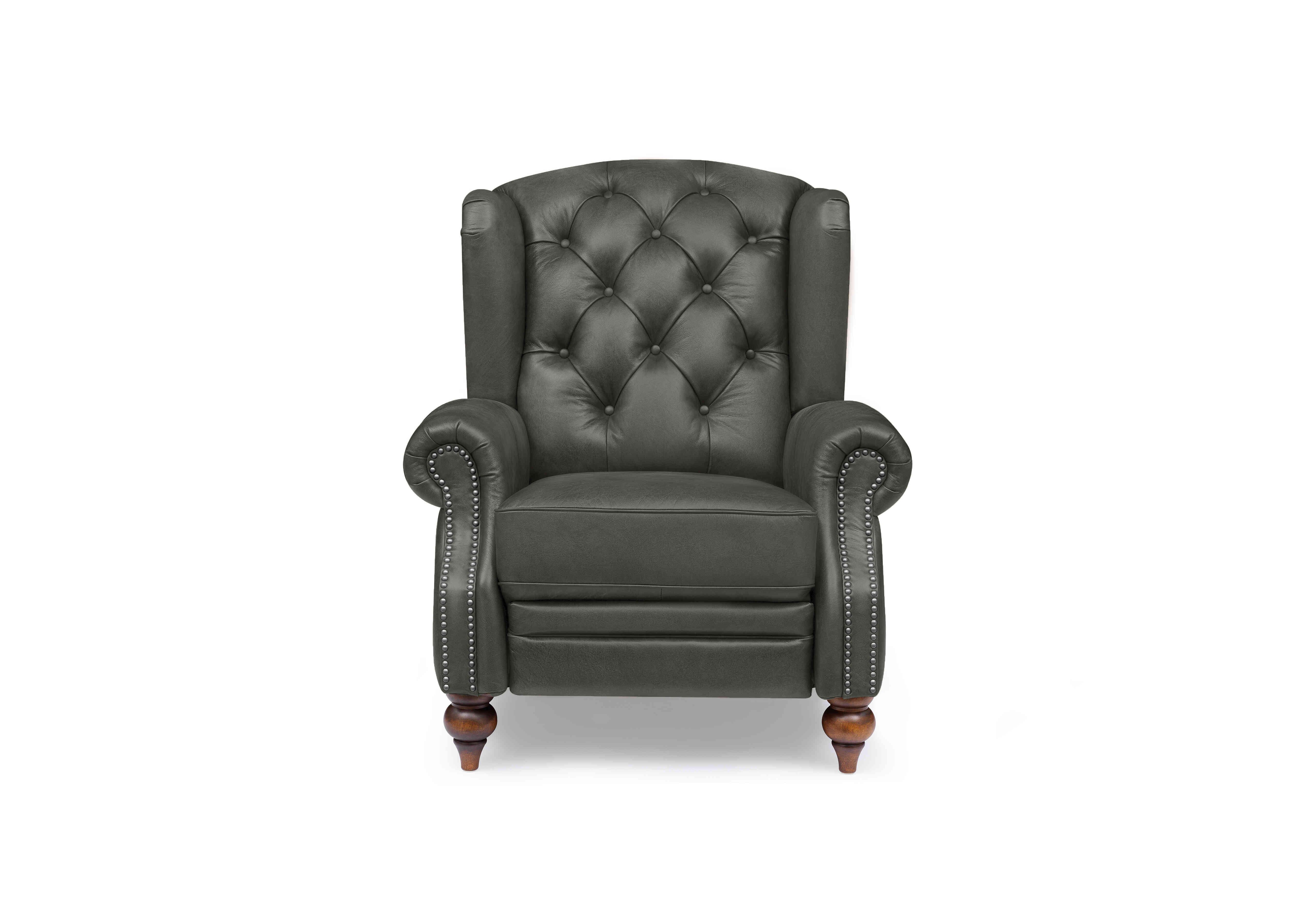 Shackleton Leather Power Recliner Wing Chair in X3y2-1966ls Granite on Furniture Village