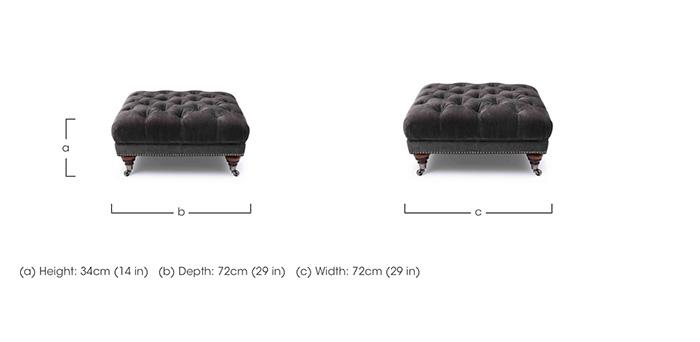 Shackleton Fabric Square Footstool with Castors in  on Furniture Village