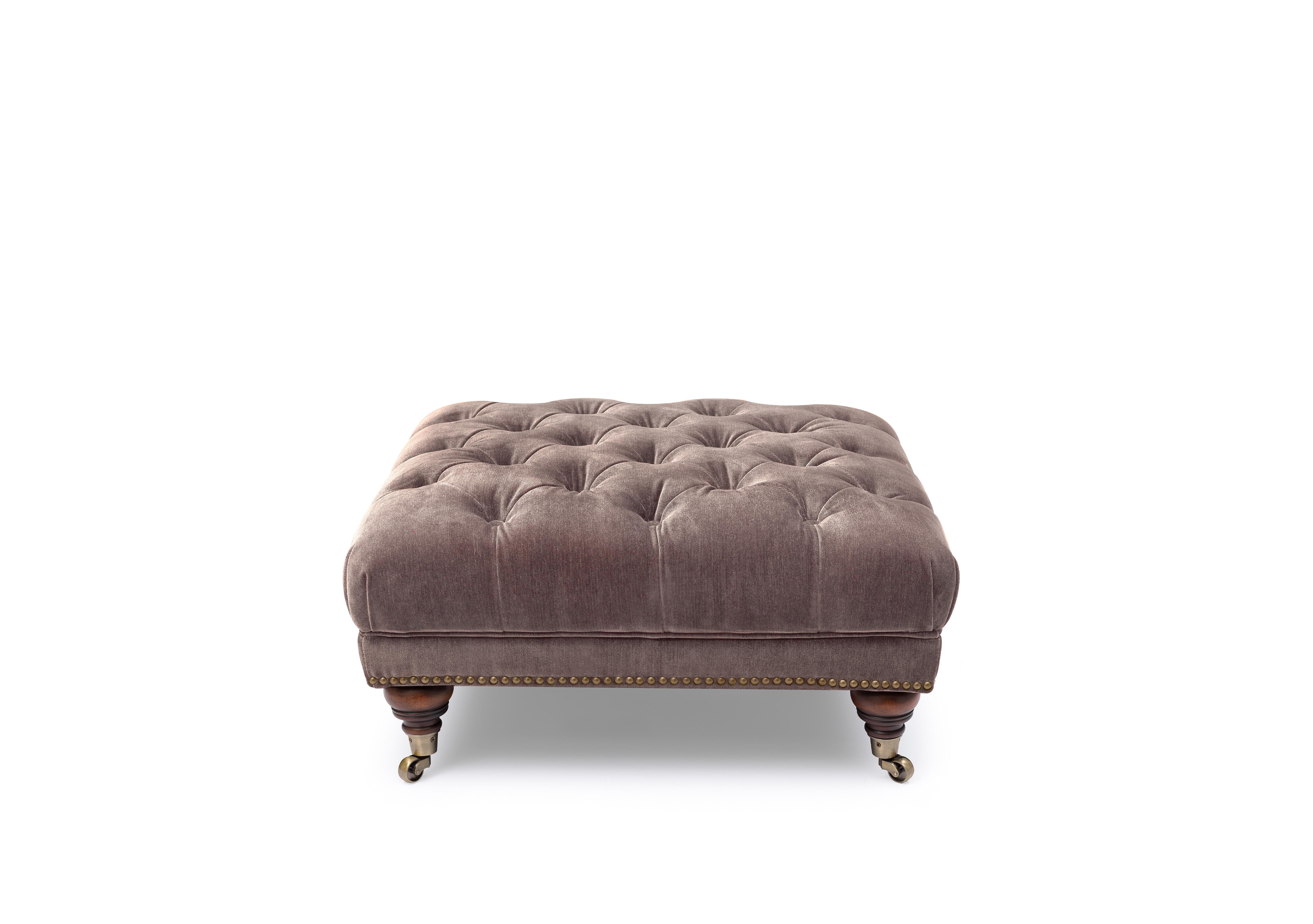 Shackleton Fabric Square Footstool with Castors in X3y1-W023 Antler on Furniture Village