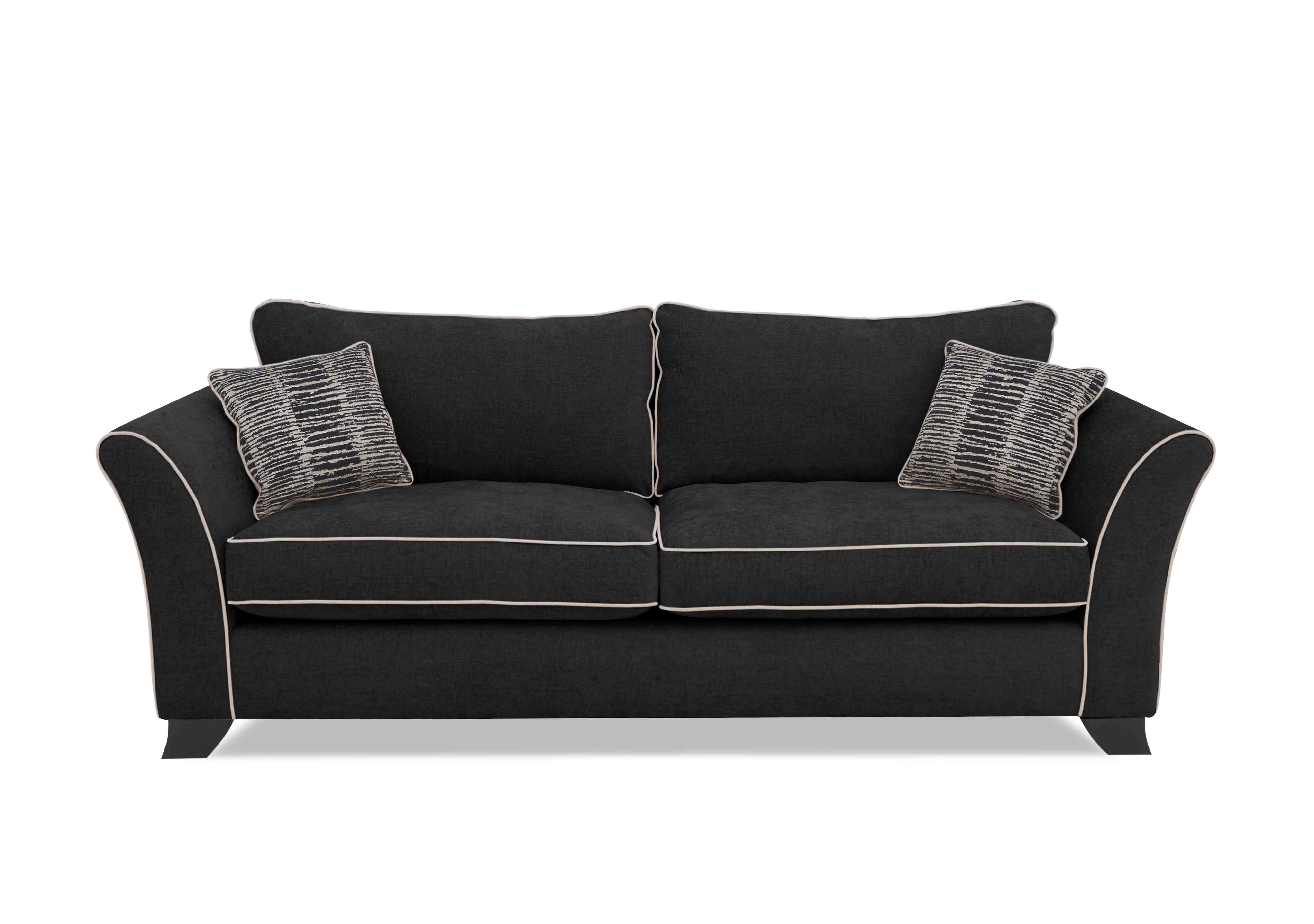 Stellar 4 Seater Classic Back Sofa in Bolero Ebony Contrast on Furniture Village