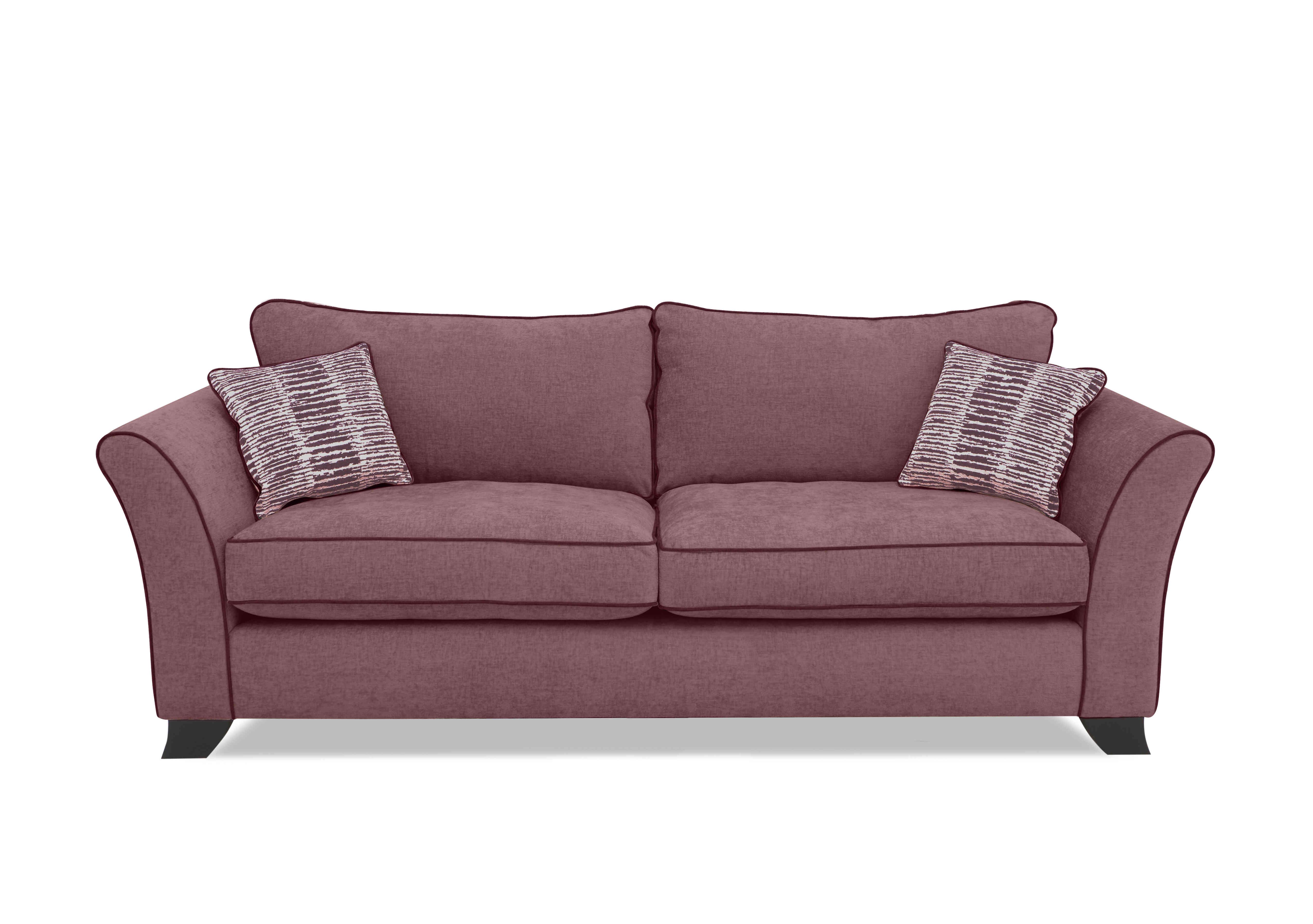 Stellar 4 Seater Classic Back Sofa in Bolero Mulberry Contrast on Furniture Village