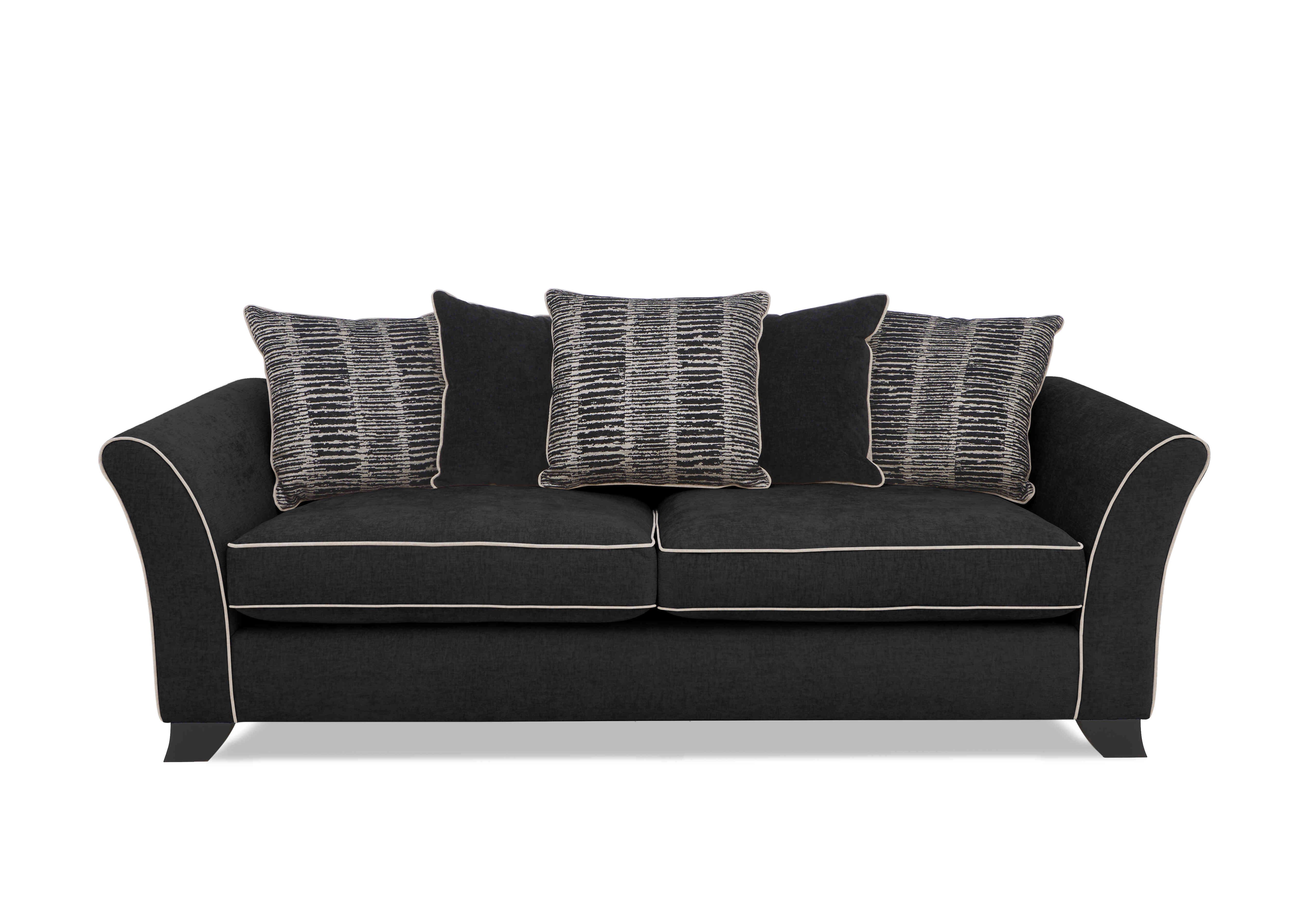 Stellar 4 Seater Scatter Back Sofa in Bolero Ebony Contrast on Furniture Village