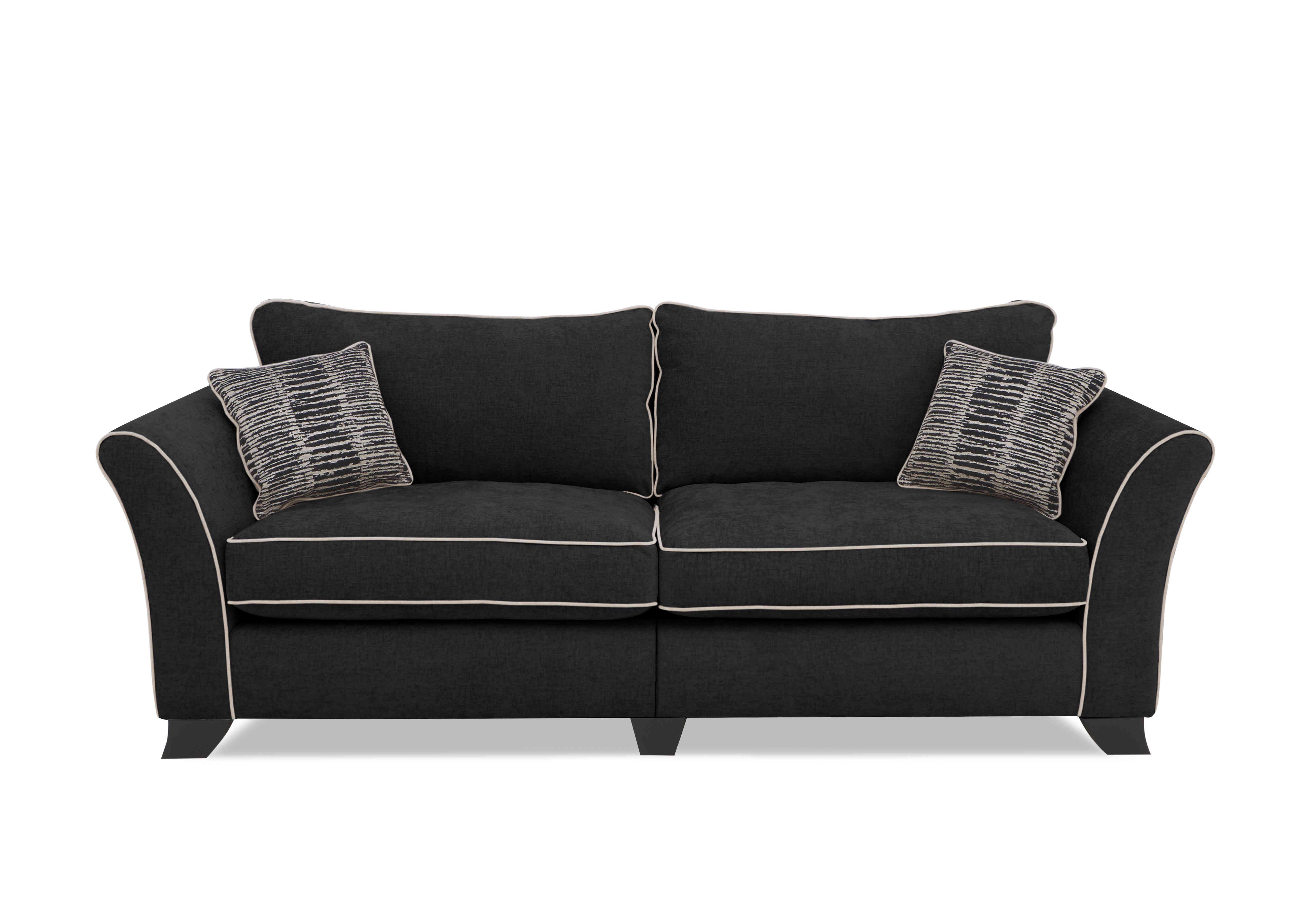 Stellar 4 Seater Split Frame Classic Back Sofa in Bolero Ebony Contrast on Furniture Village
