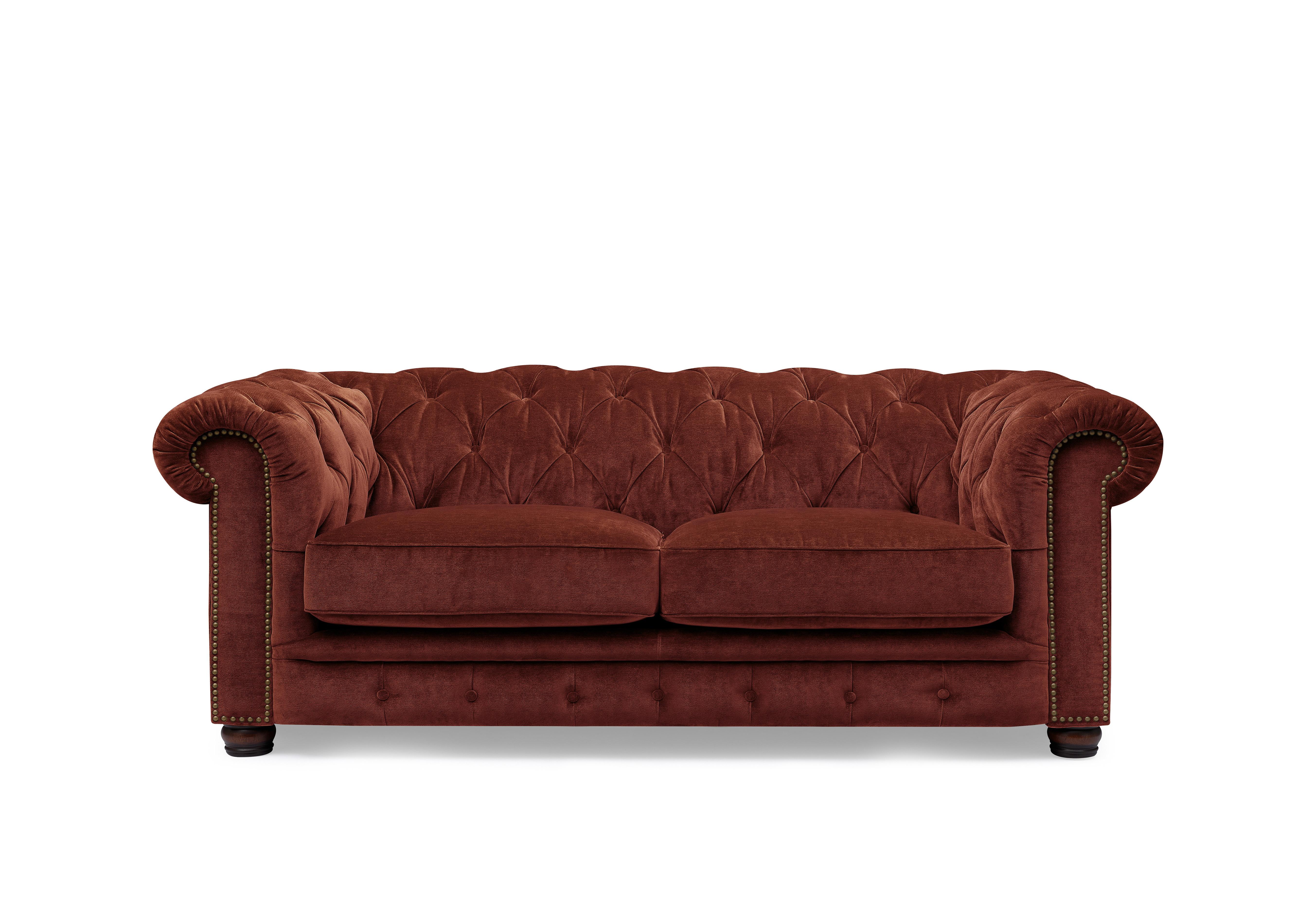 Shackleton 3 Seater Fabric Chesterfield Sofa with USB-C in X3y1-W019 Tawny on Furniture Village
