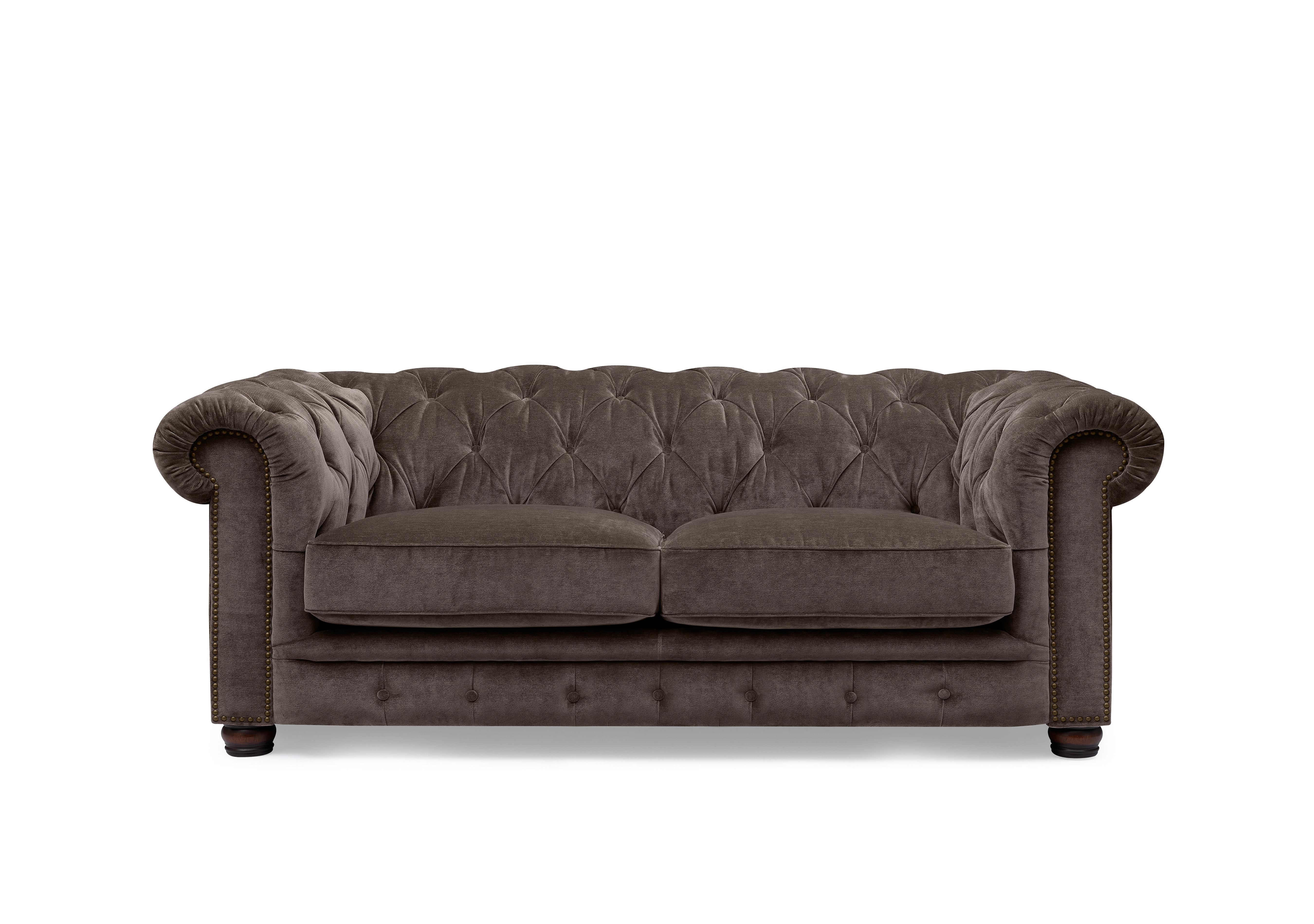 Shackleton 3 Seater Fabric Chesterfield Sofa with USB-C in X3y1-W020 Brindle on Furniture Village