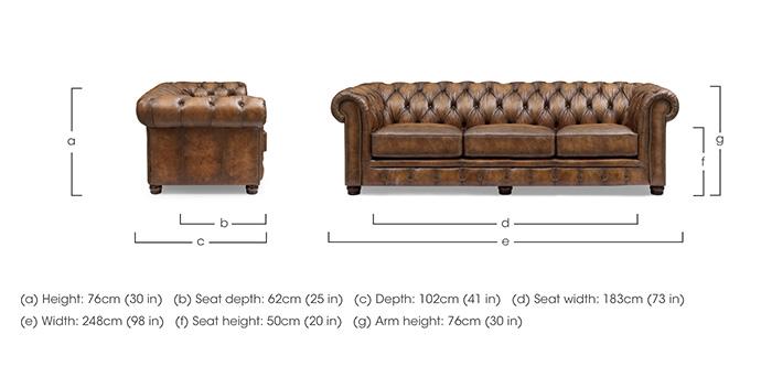Shackleton 4 Seater Leather Chesterfield Sofa with USB-C in  on Furniture Village