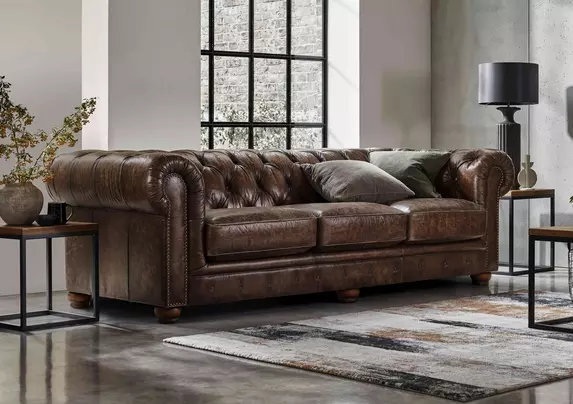 Leather chesterfield love seat hotsell