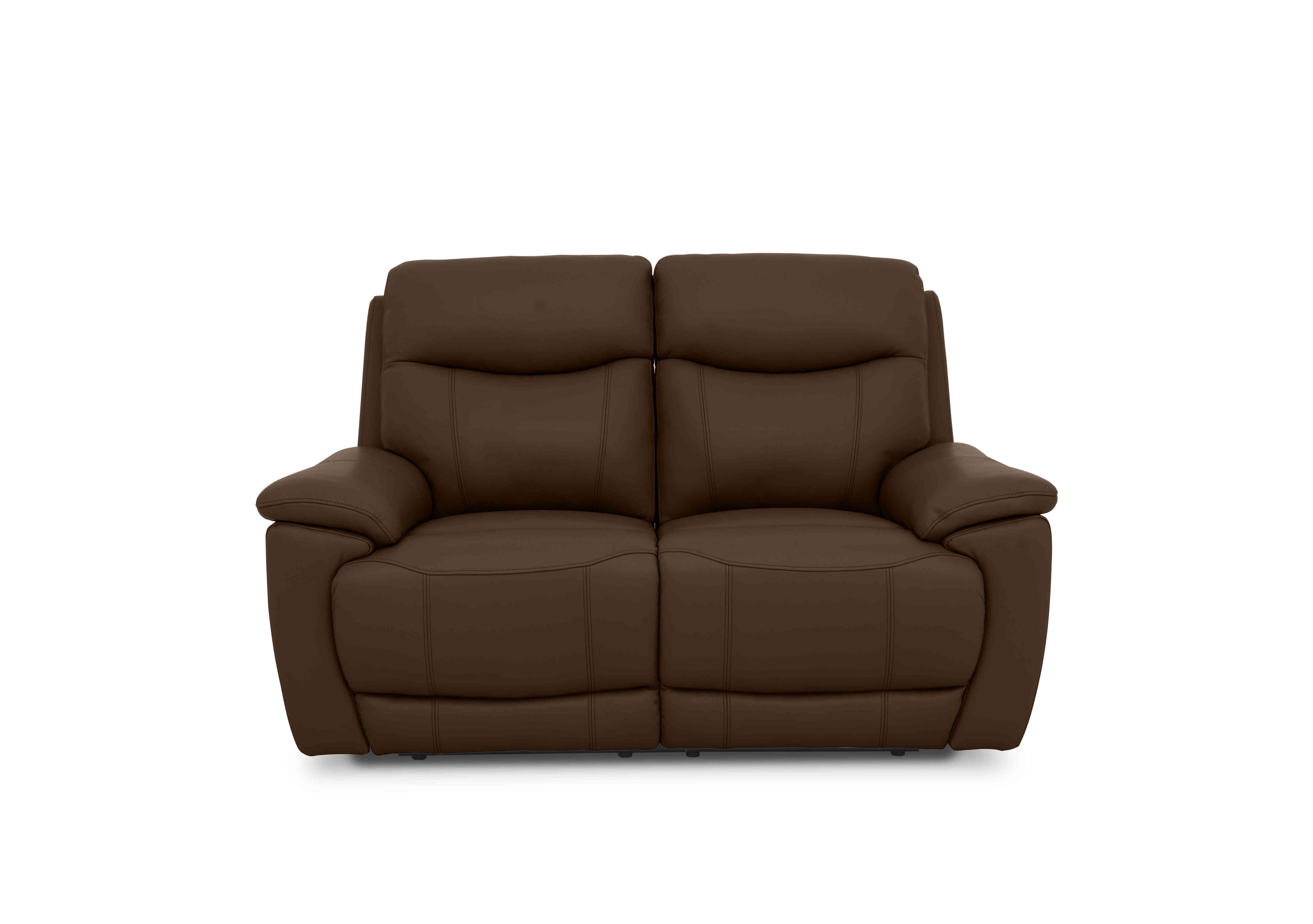 Sloane 2 Seater Leather Sofa in Cat-60/08 Chocolate on Furniture Village