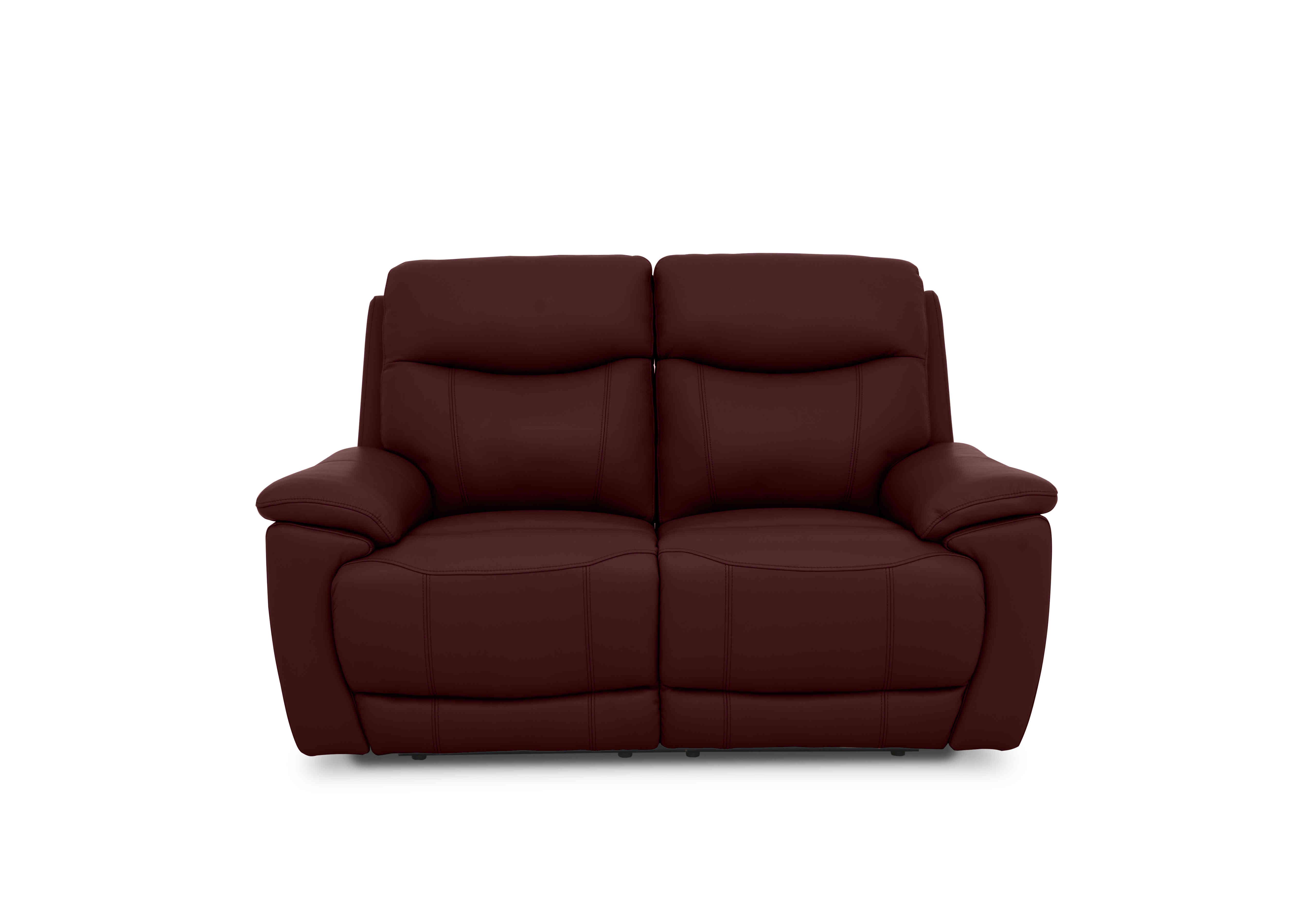 Sloane 2 Seater Leather Sofa in Cat-60/15 Ruby on Furniture Village