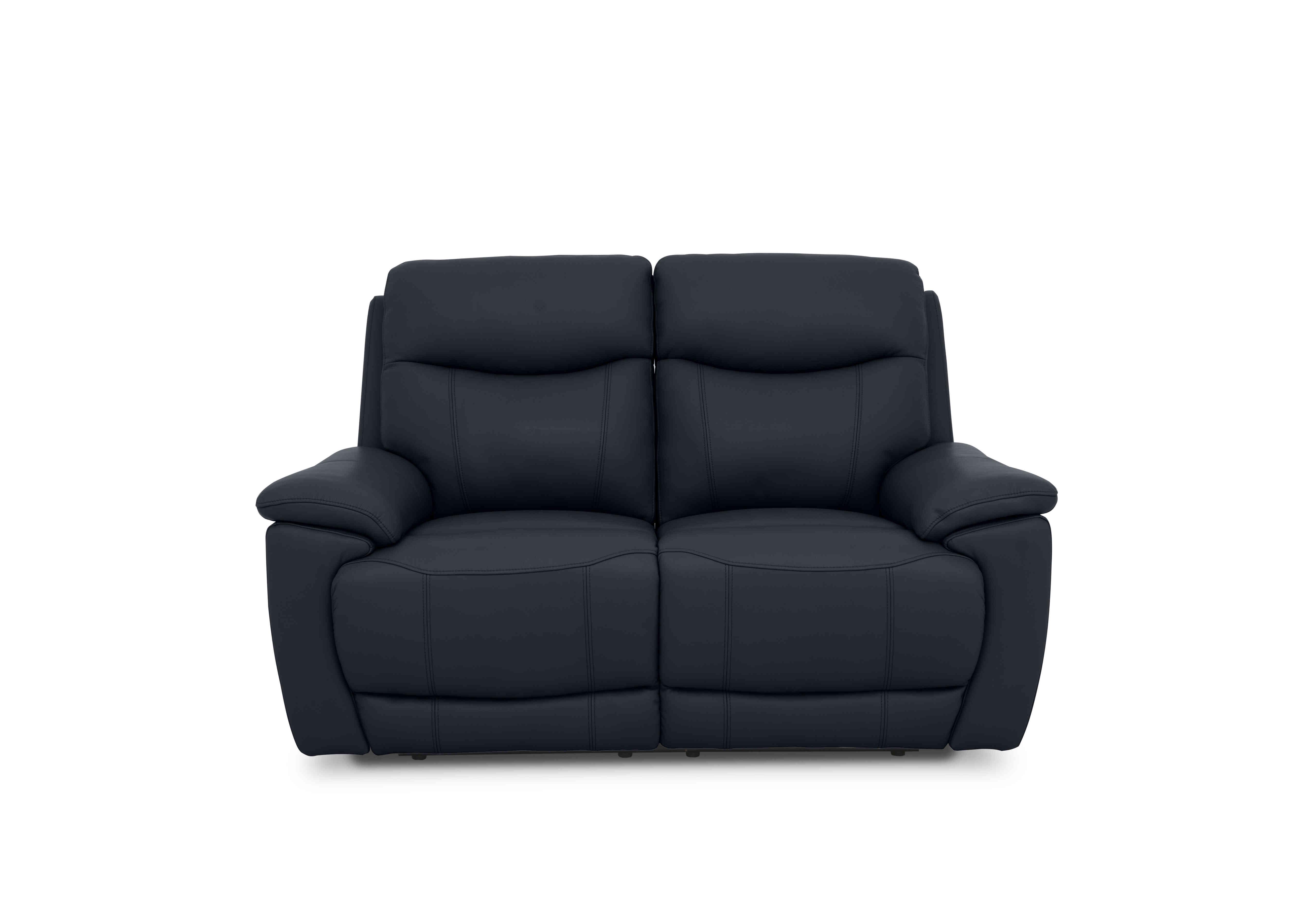 Sloane 2 Seater Leather Sofa in Cat-60/24 Navy on Furniture Village