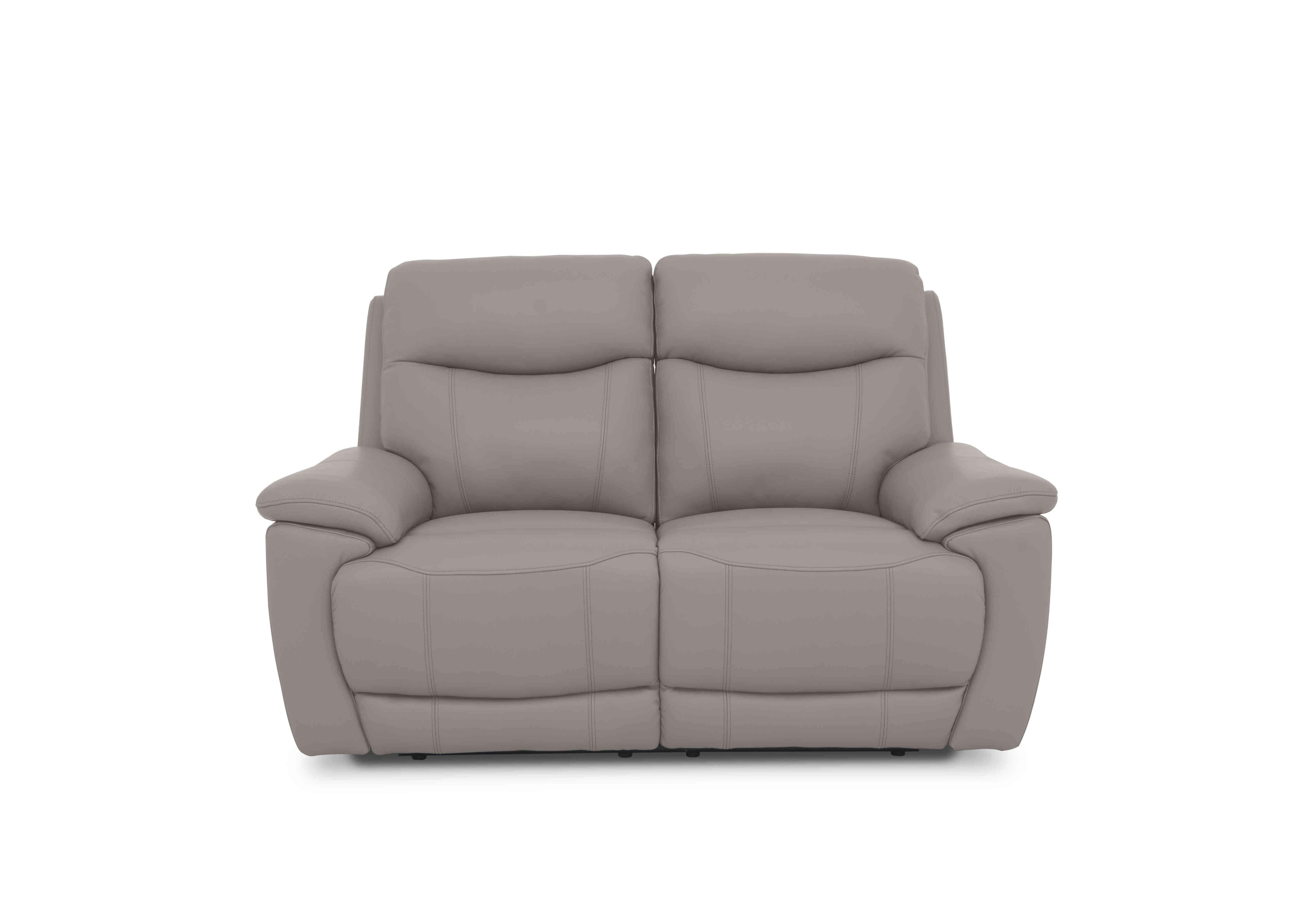 Sloane 2 Seater Leather Sofa in Cat-60/28 New Grey on Furniture Village