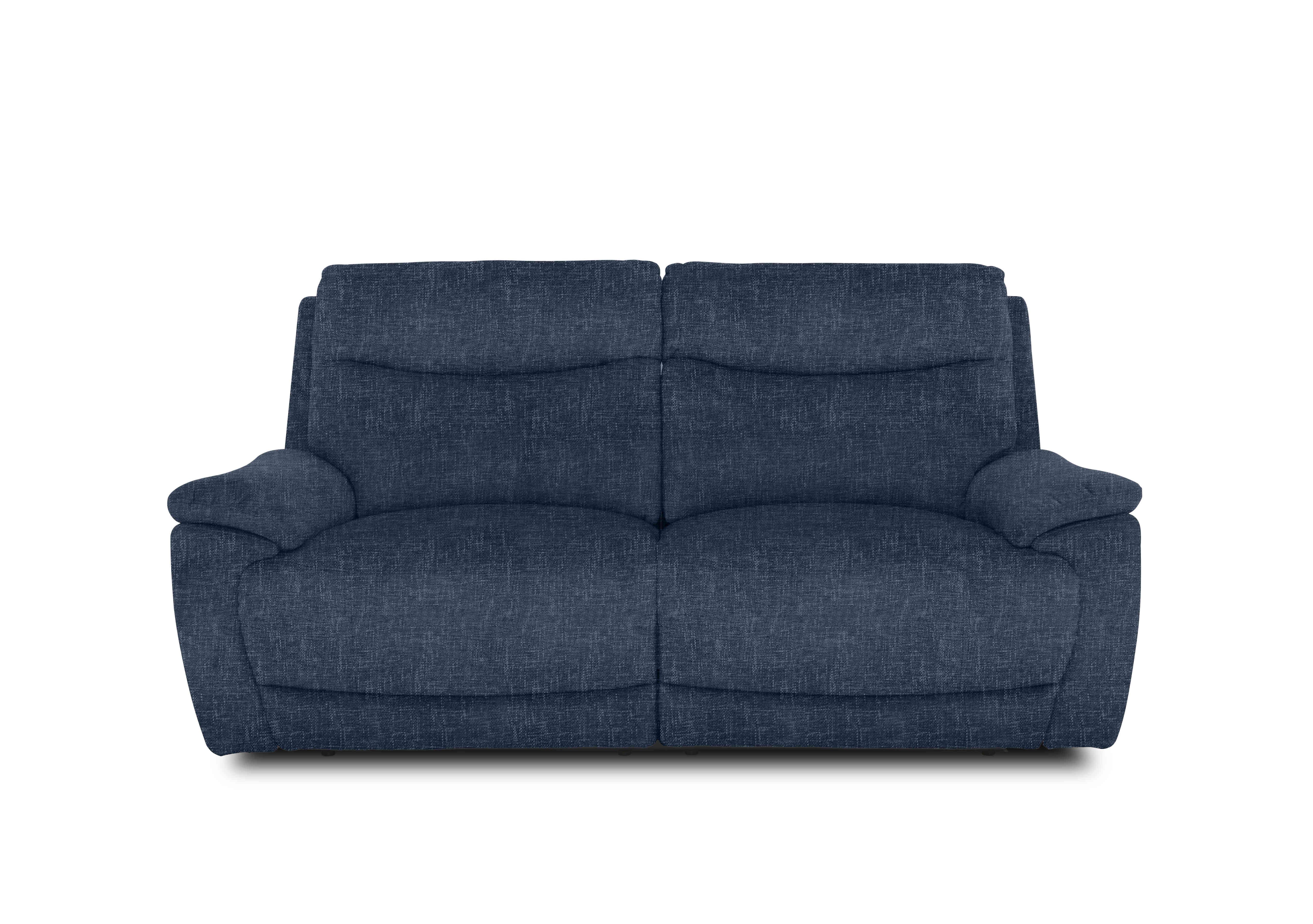 Sloane 3 Seater Fabric Power Recliner Sofa in 15045 Anivia Blue on Furniture Village