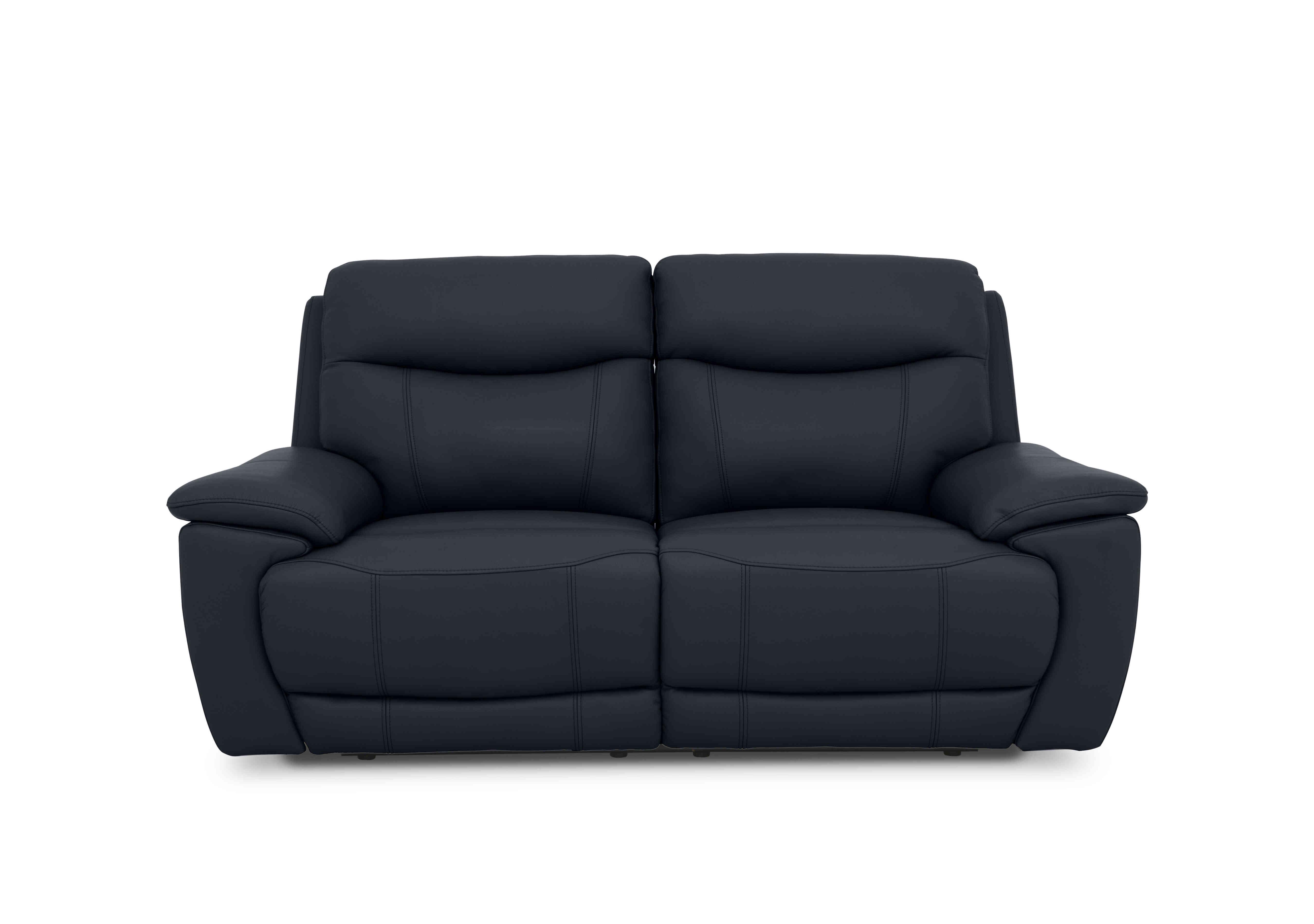 Sloane 3 Seater Leather Sofa in Cat-60/24 Navy on Furniture Village