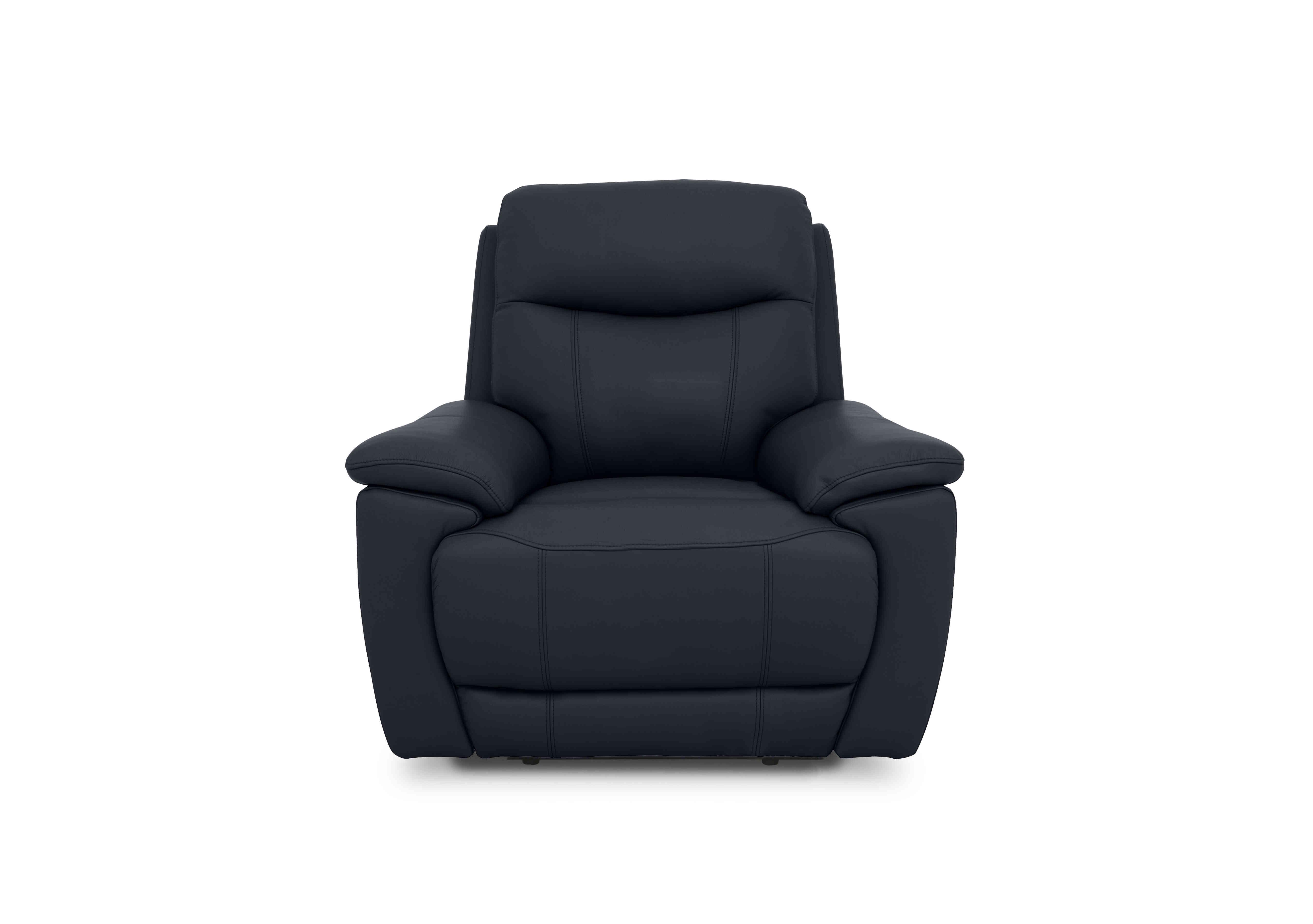 Sloane Leather Chair in Cat-60/24 Navy on Furniture Village