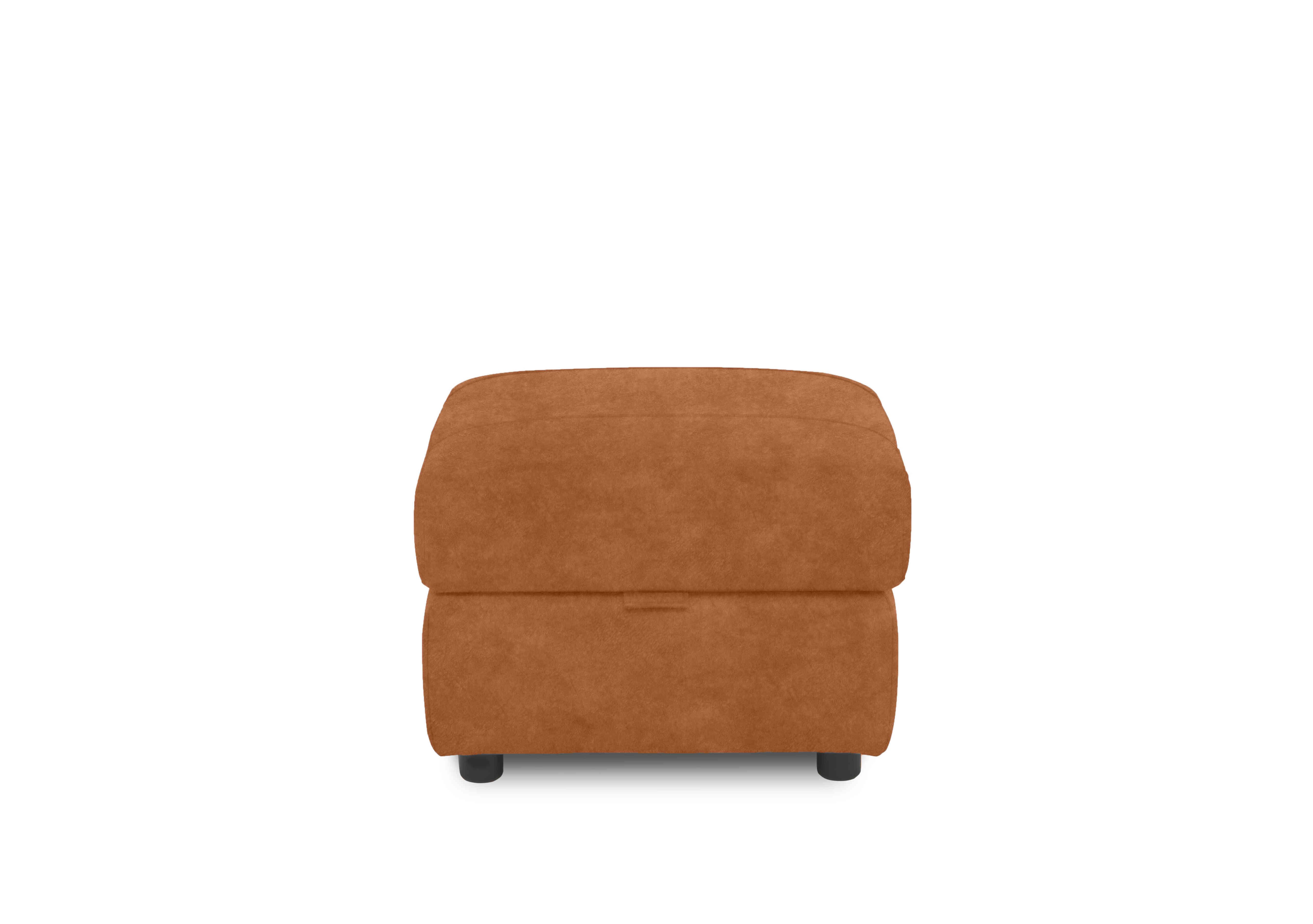 Sloane Fabric Storage Footstool in 43509 Dexter Pumpkin on Furniture Village