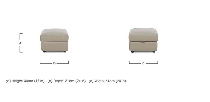 Sloane Leather Storage Footstool in  on Furniture Village