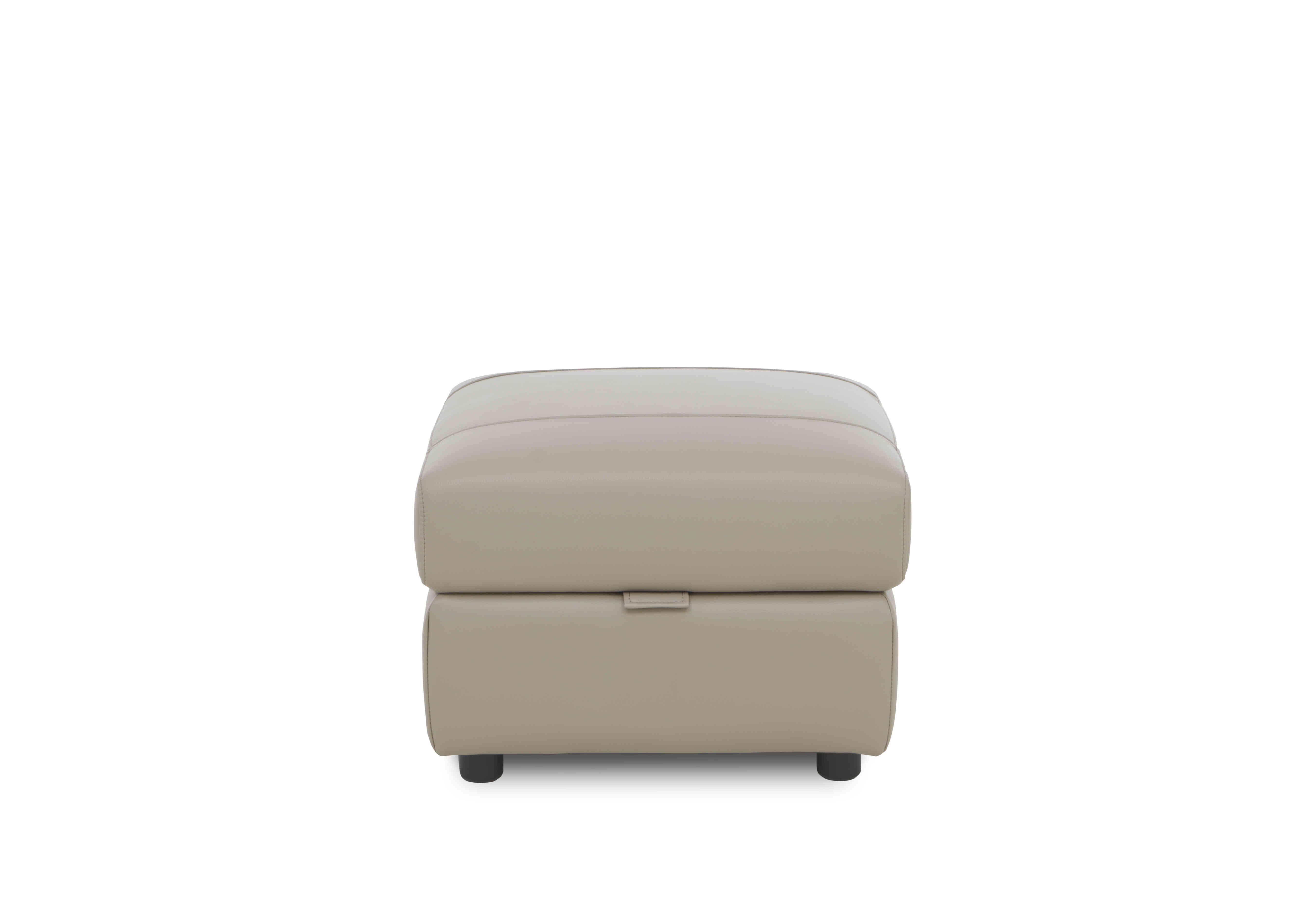 Sloane Leather Storage Footstool in Cat-40/08 Oyster on Furniture Village