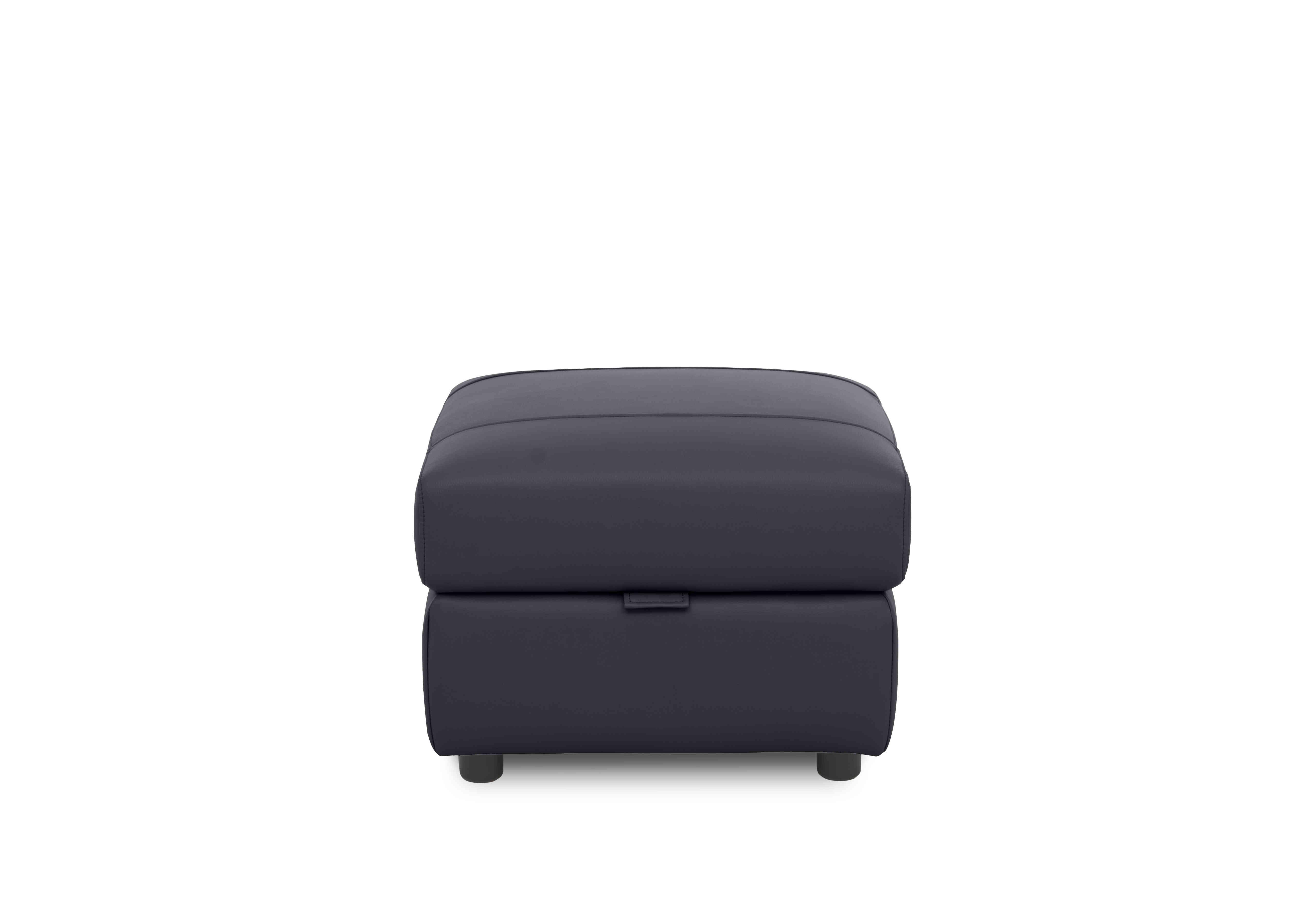 Sloane Leather Storage Footstool in Cat-60/18 Lavender Grey on Furniture Village