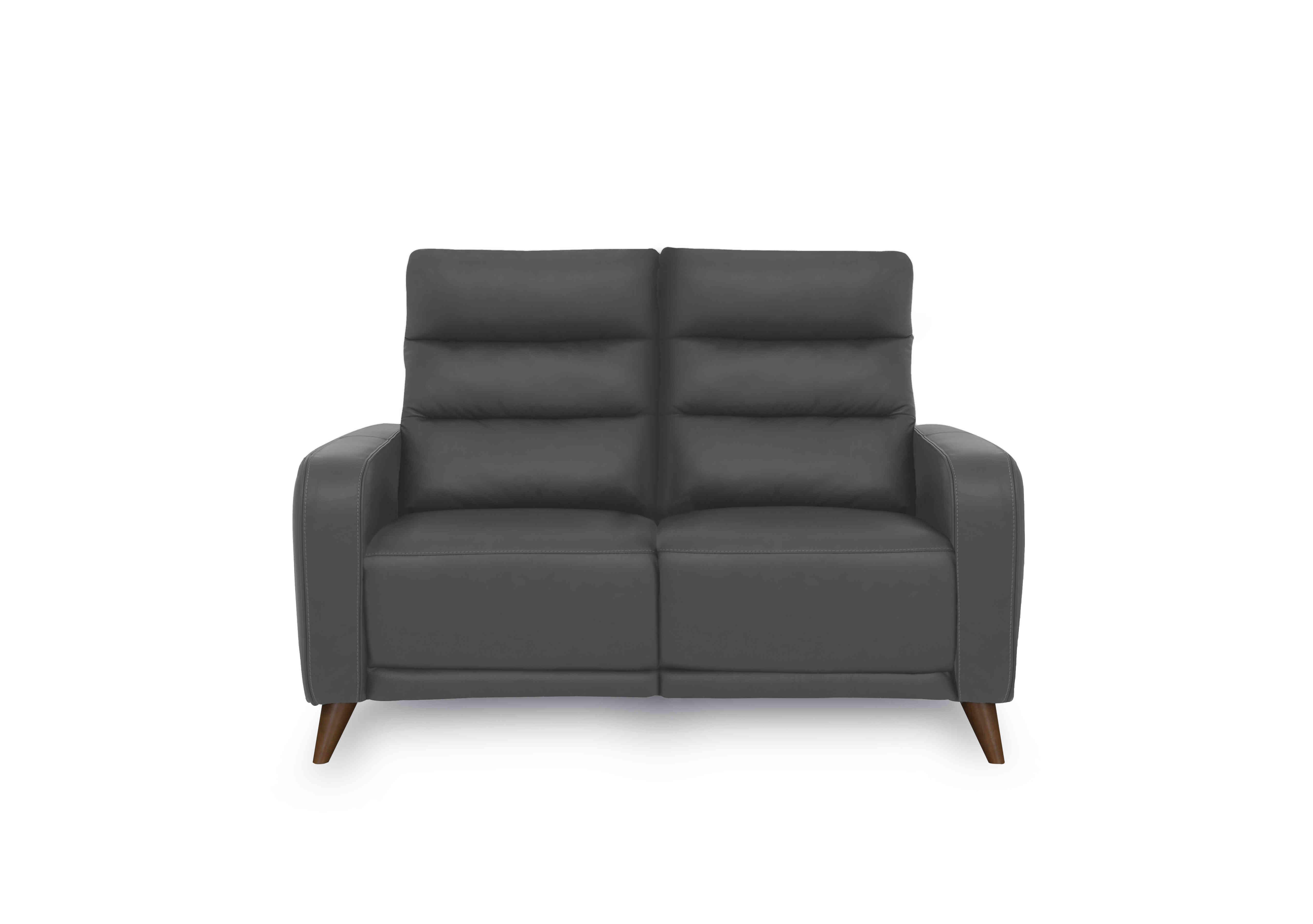 Quinn 2 Seater Leather Sofa in Le-9308 Grey on Furniture Village
