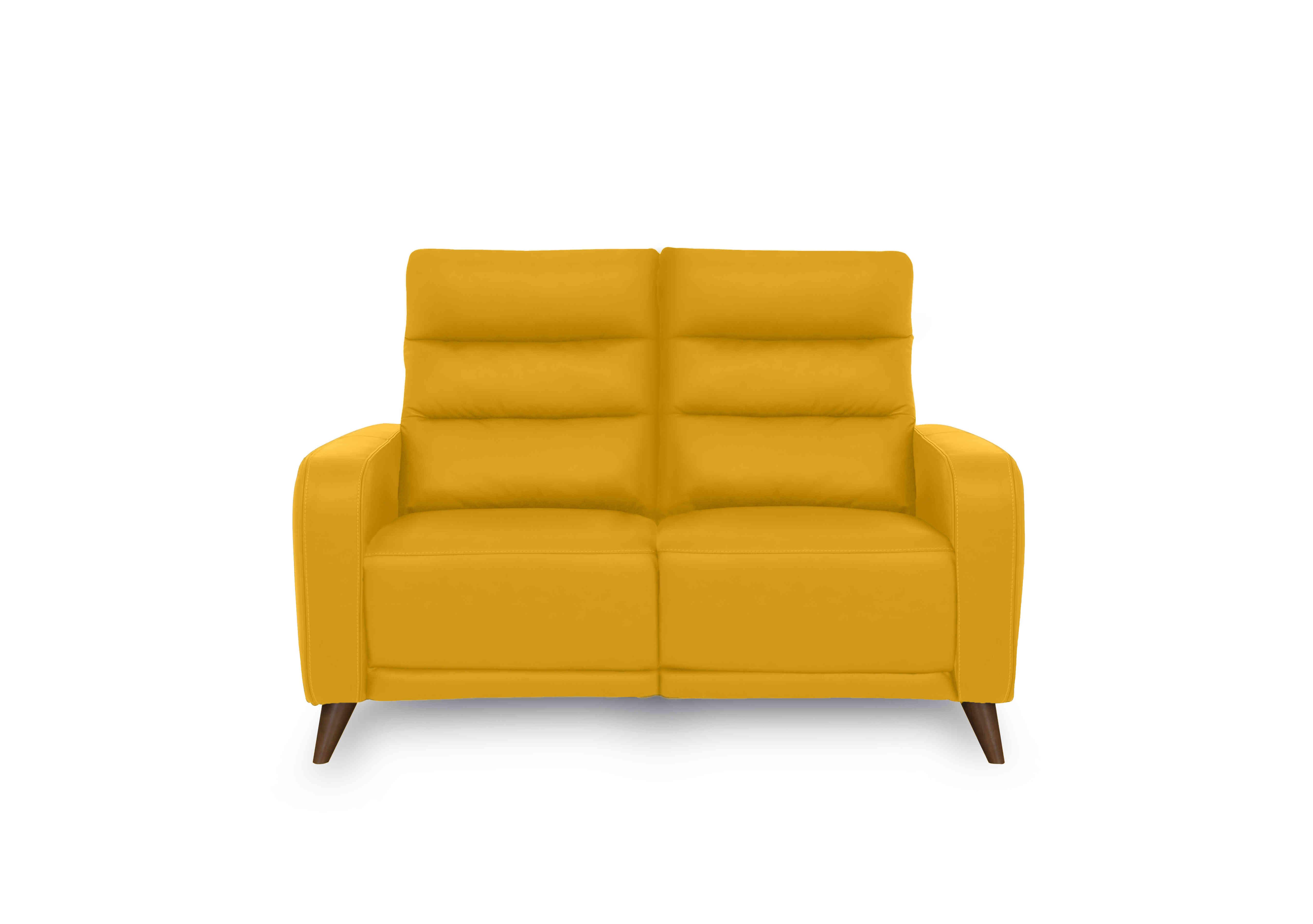 Quinn 2 Seater Leather Sofa in Le-9310 Giallo on Furniture Village