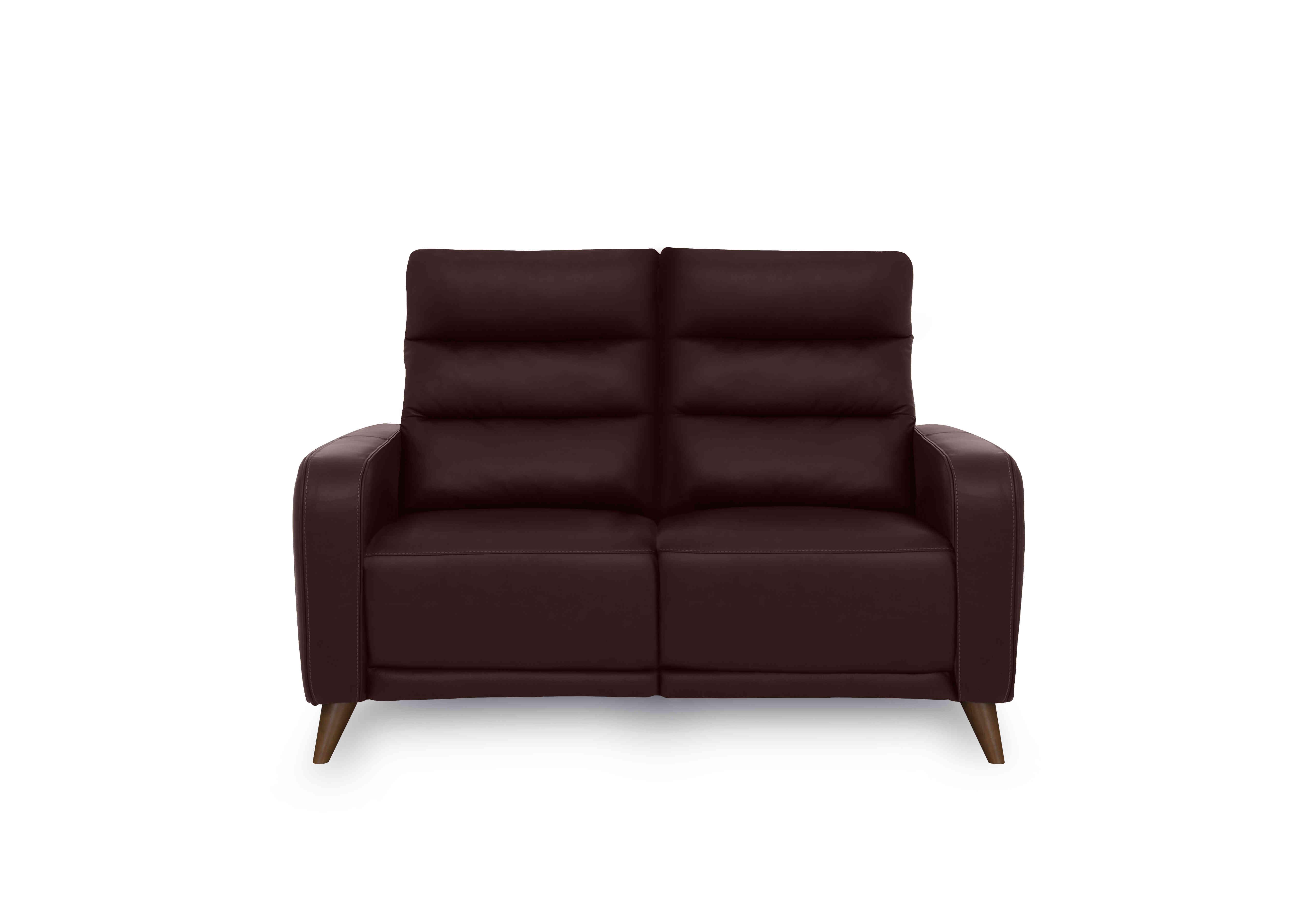 Quinn 2 Seater Leather Sofa in Lx-6402 Burgundy on Furniture Village