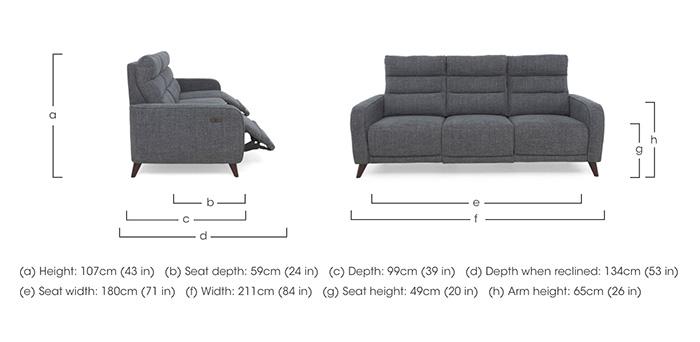 Ezra Fabric Power Recliner Corner Sofa with Power Headrests in  on Furniture Village