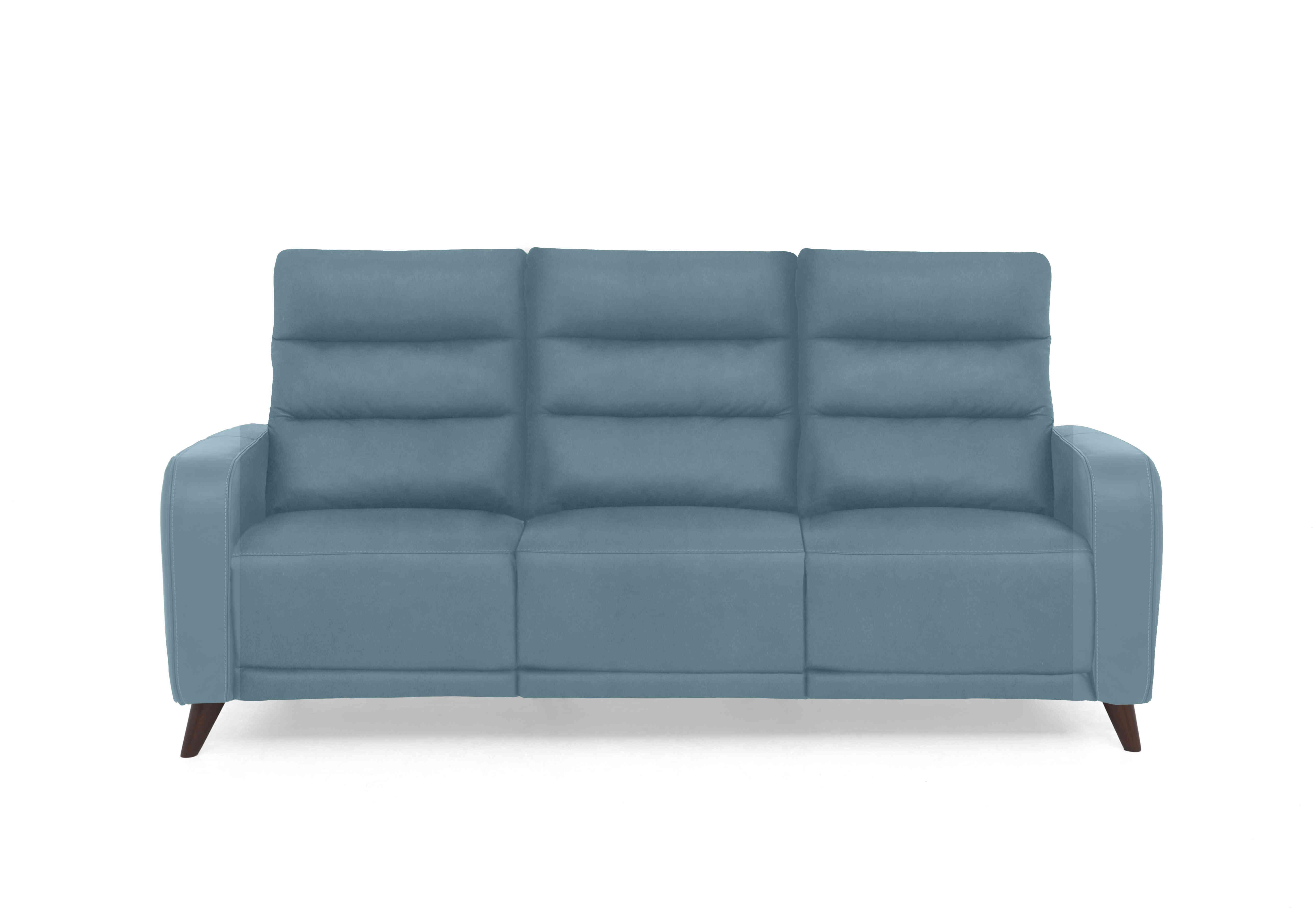 Quinn 3 Seater Fabric Sofa in Vv-0312 Velvet Blu on Furniture Village