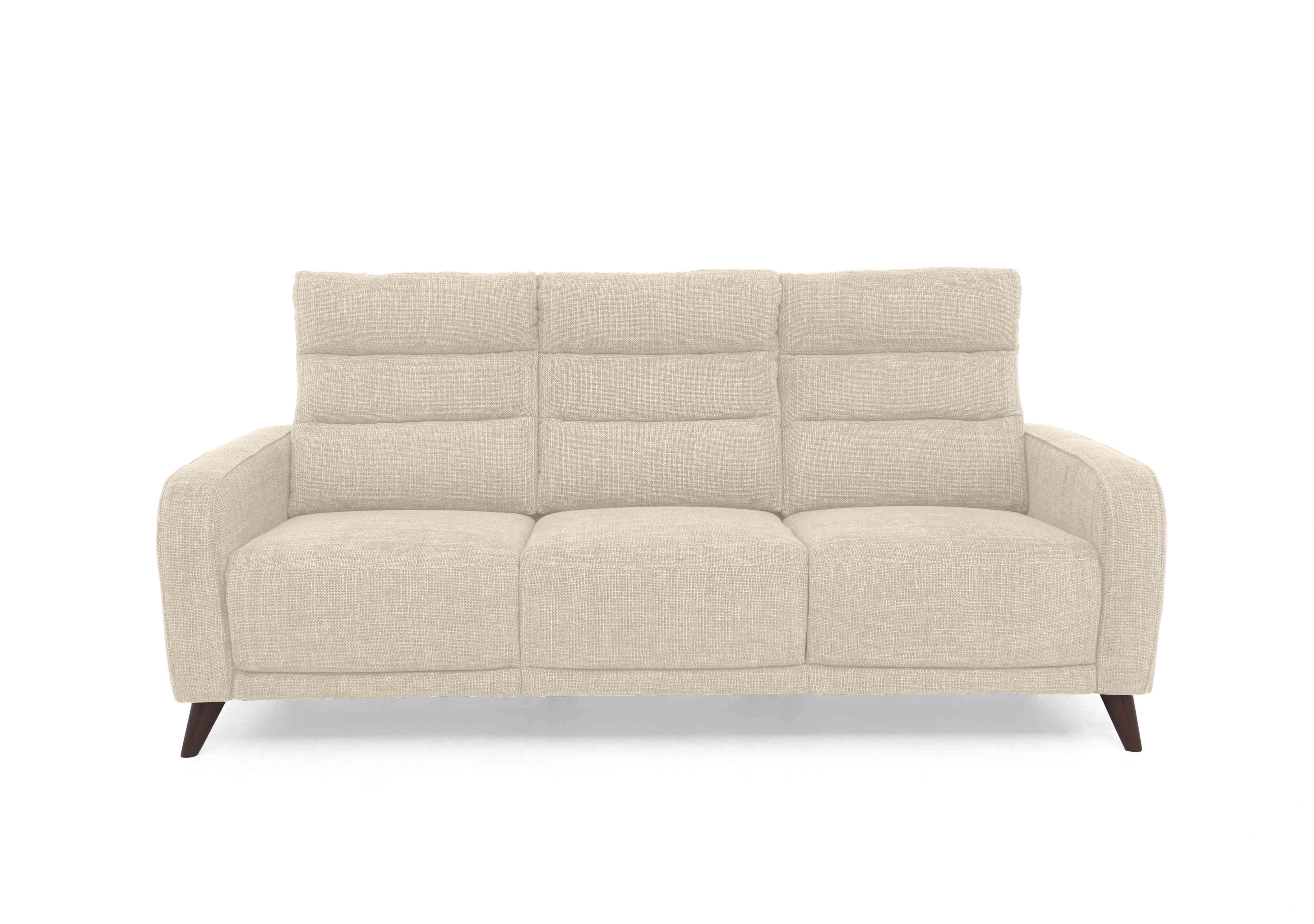 Quinn 3 Seater Fabric Sofa in We-0101 Weave Oatmeal on Furniture Village