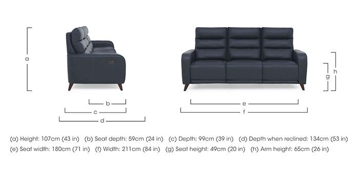 Quinn 3 Seater Leather Sofa in  on Furniture Village