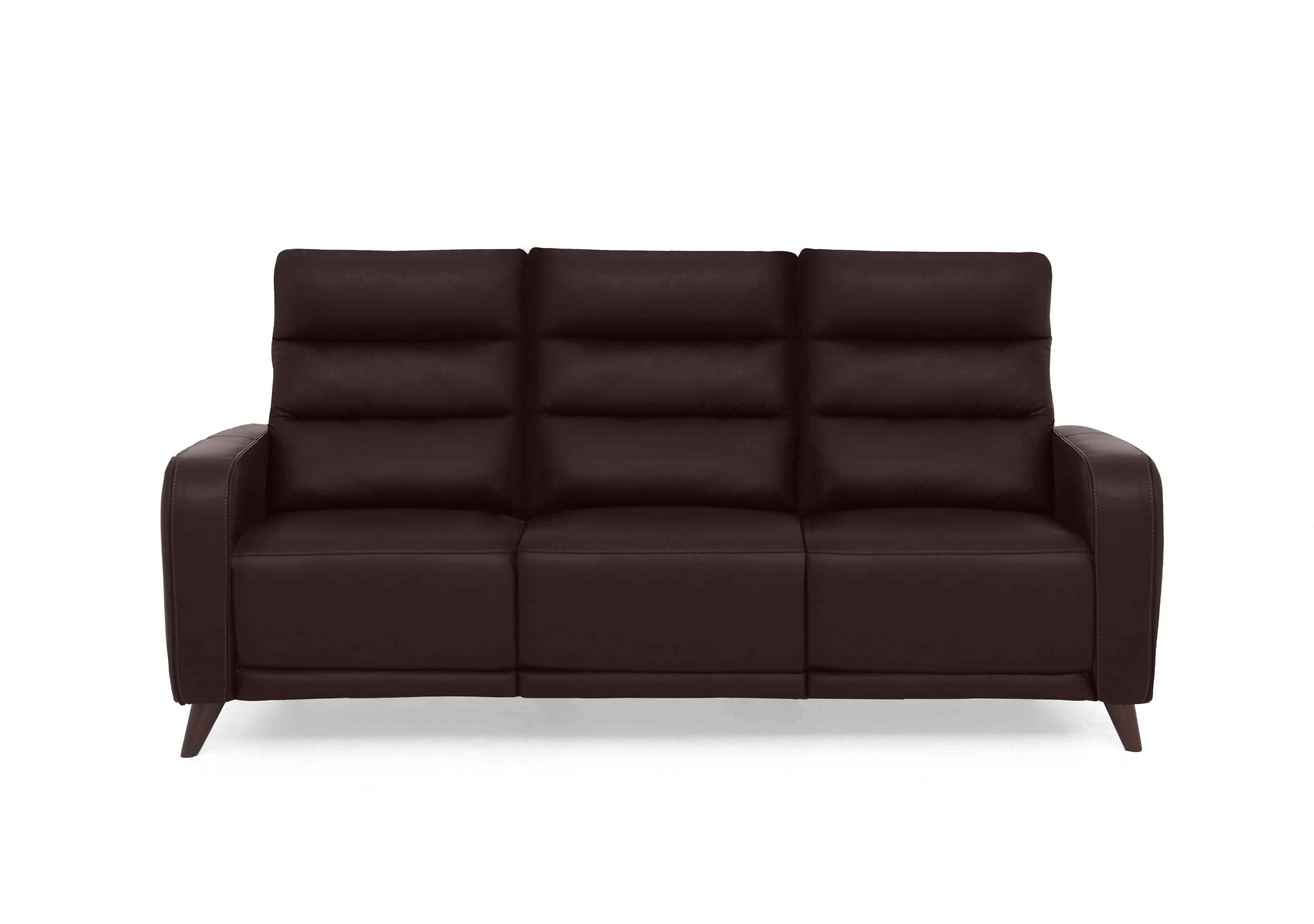 Quinn 3 Seater Leather Sofa in Lx-6402 Burgundy on Furniture Village
