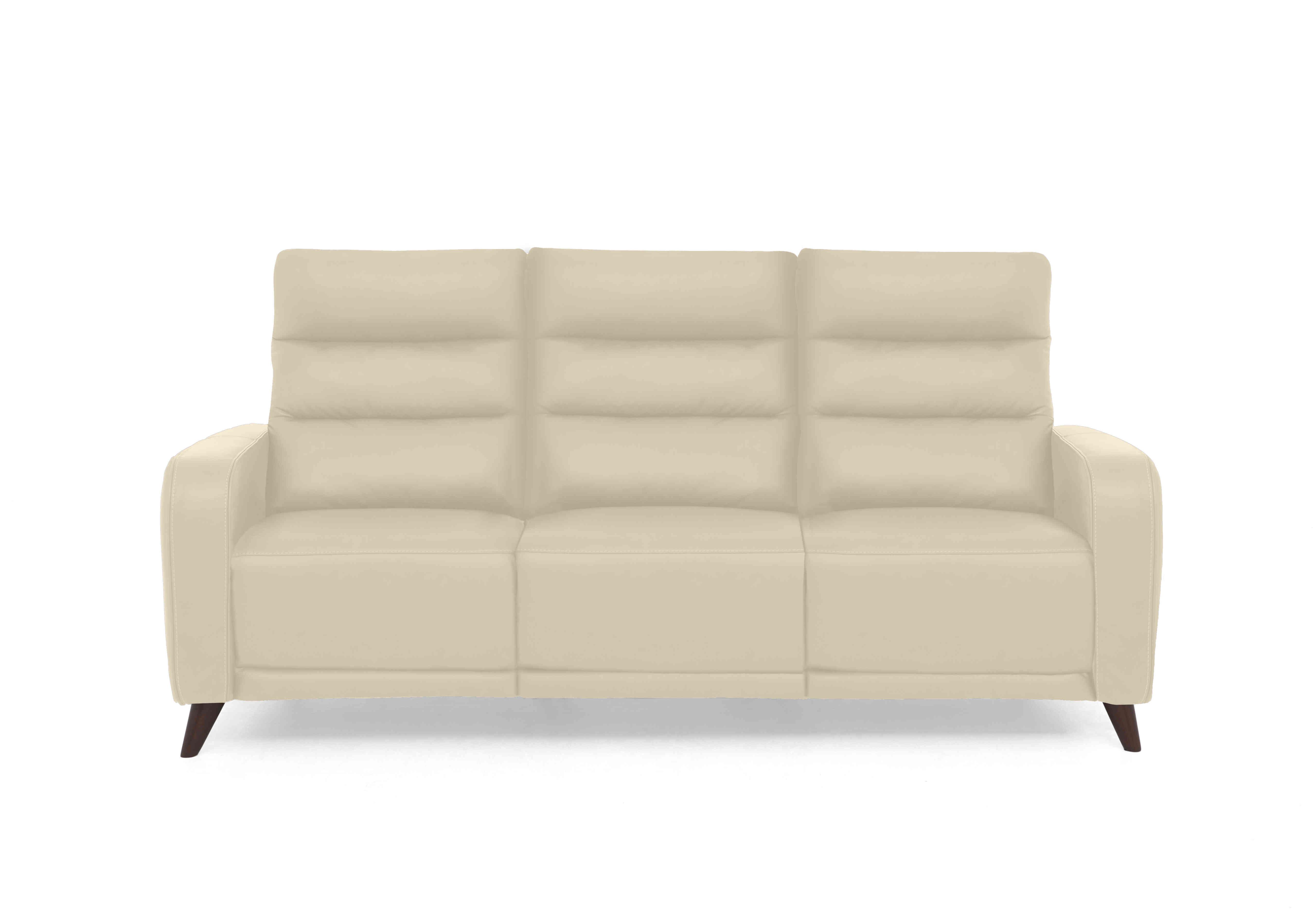 Quinn 3 Seater Leather Sofa in Lx-6407 Stone on Furniture Village