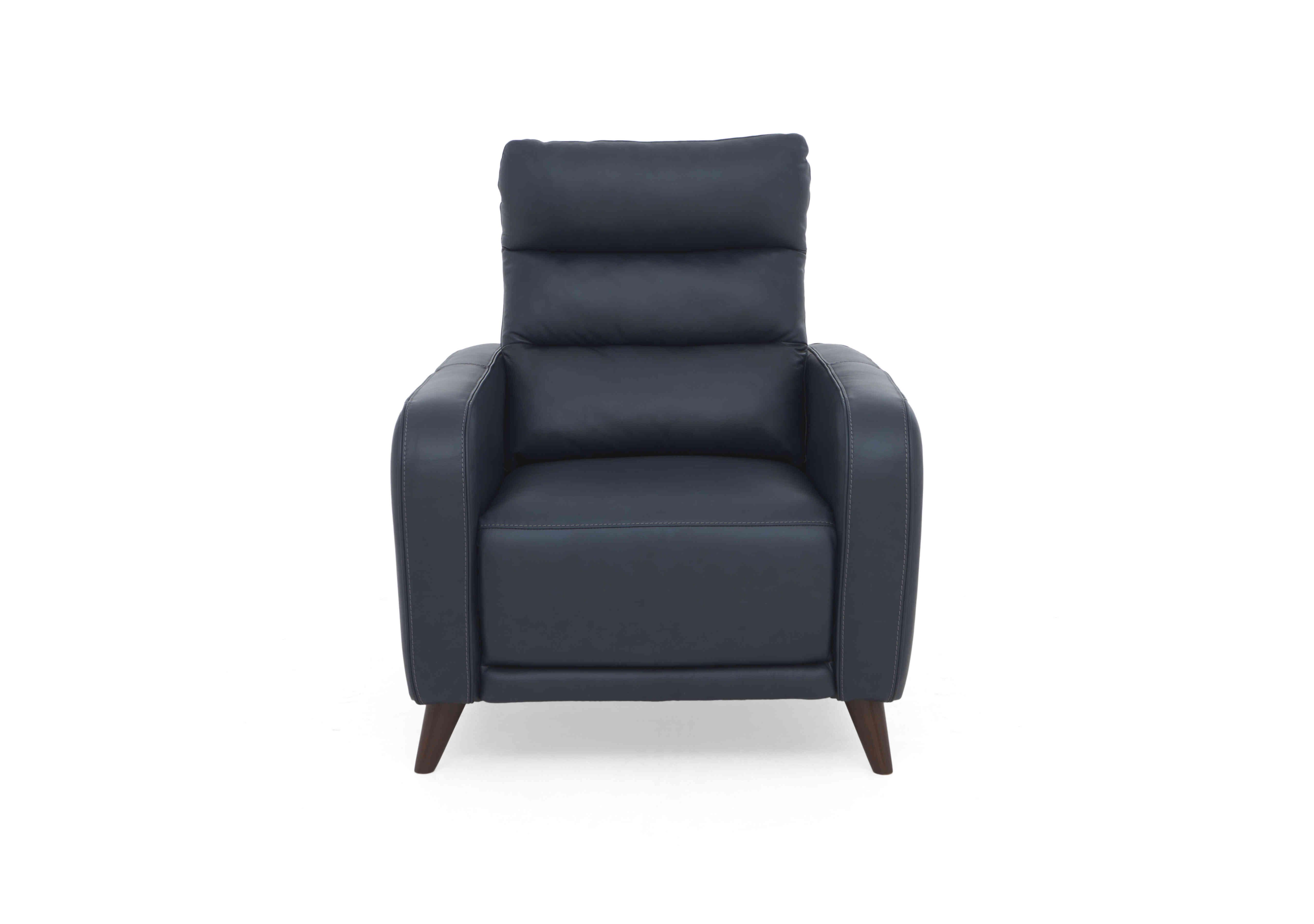 Quinn Leather Chair in La-4828 Natural Milled Navy on Furniture Village