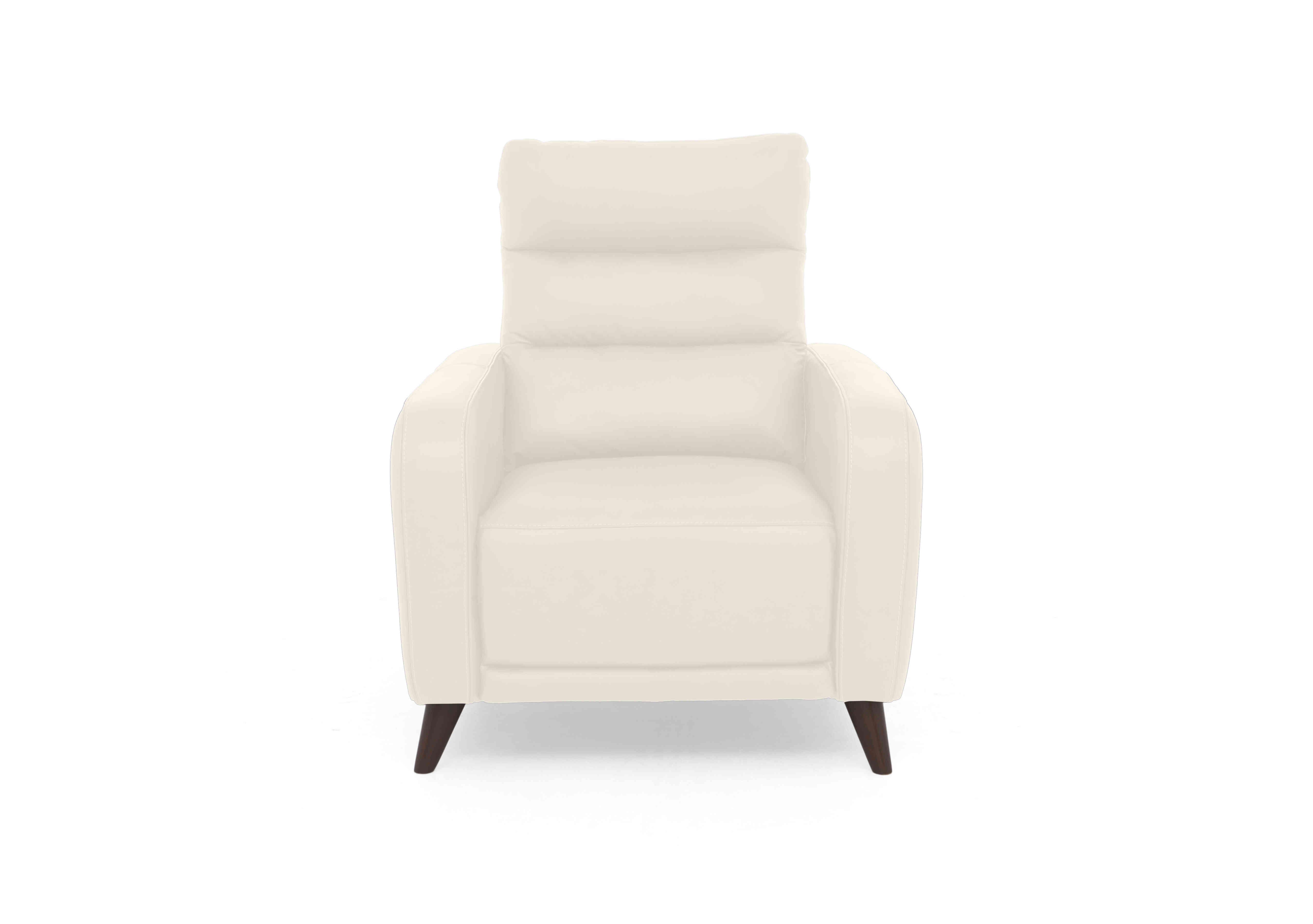 Quinn Leather Chair in Le-9307 White on Furniture Village