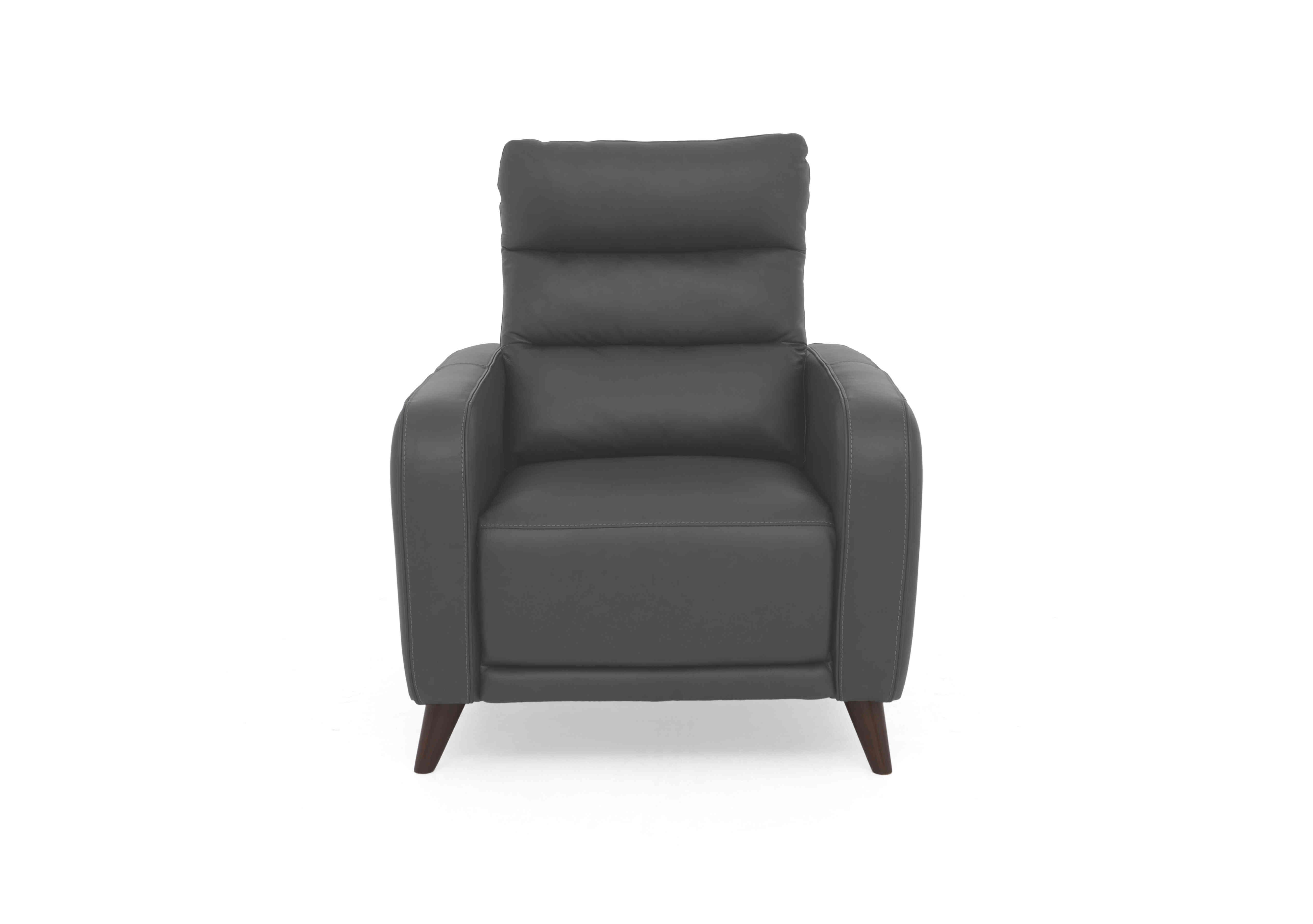 Quinn Leather Chair in Le-9308 Grey on Furniture Village