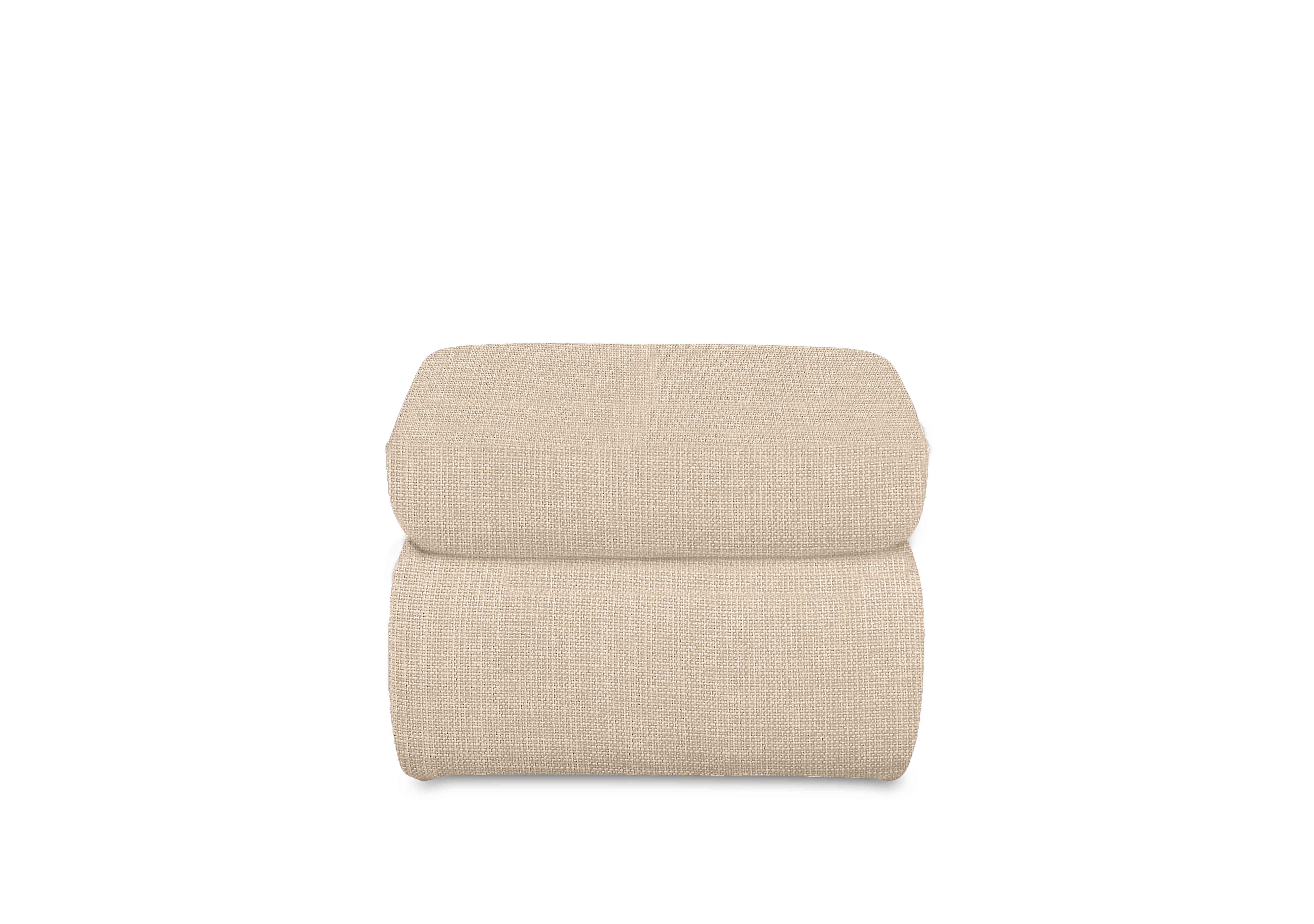 Quinn Fabric Storage Footstool in We-0101 Weave Oatmeal on Furniture Village