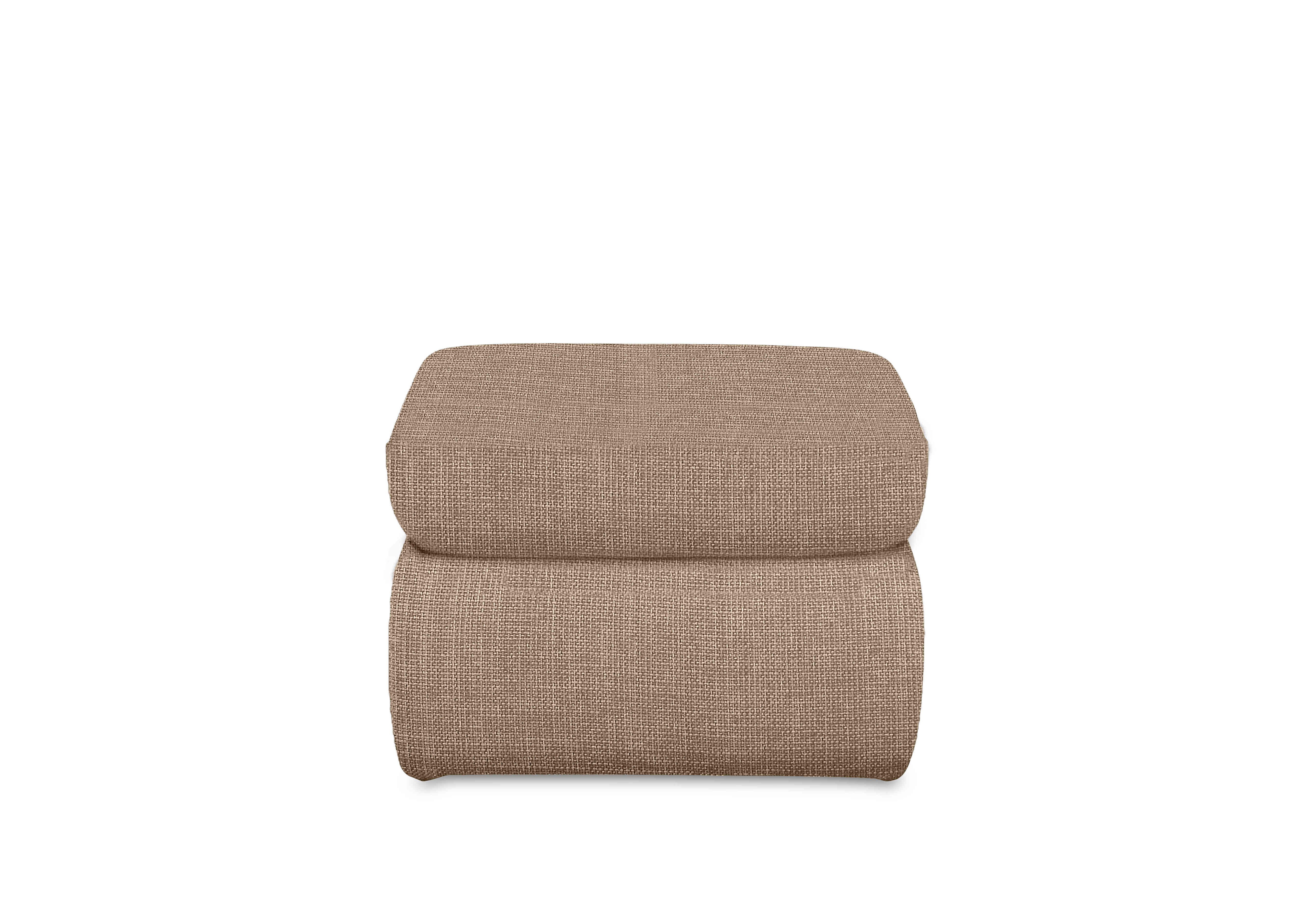 Quinn Fabric Storage Footstool in We-0103 Weave Cocoa on Furniture Village