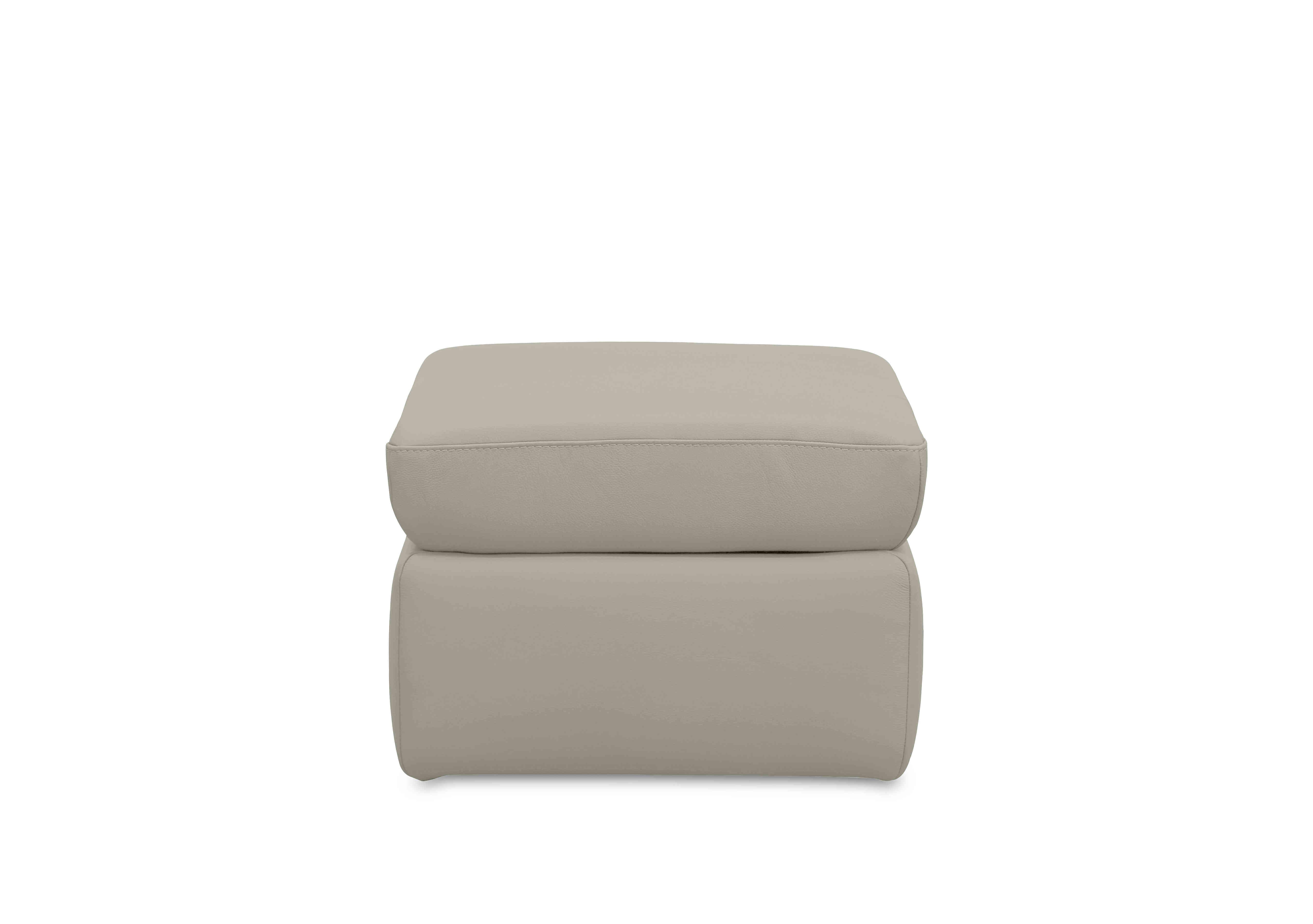 Quinn Leather Storage Footstool in Le-9303 Sand on Furniture Village
