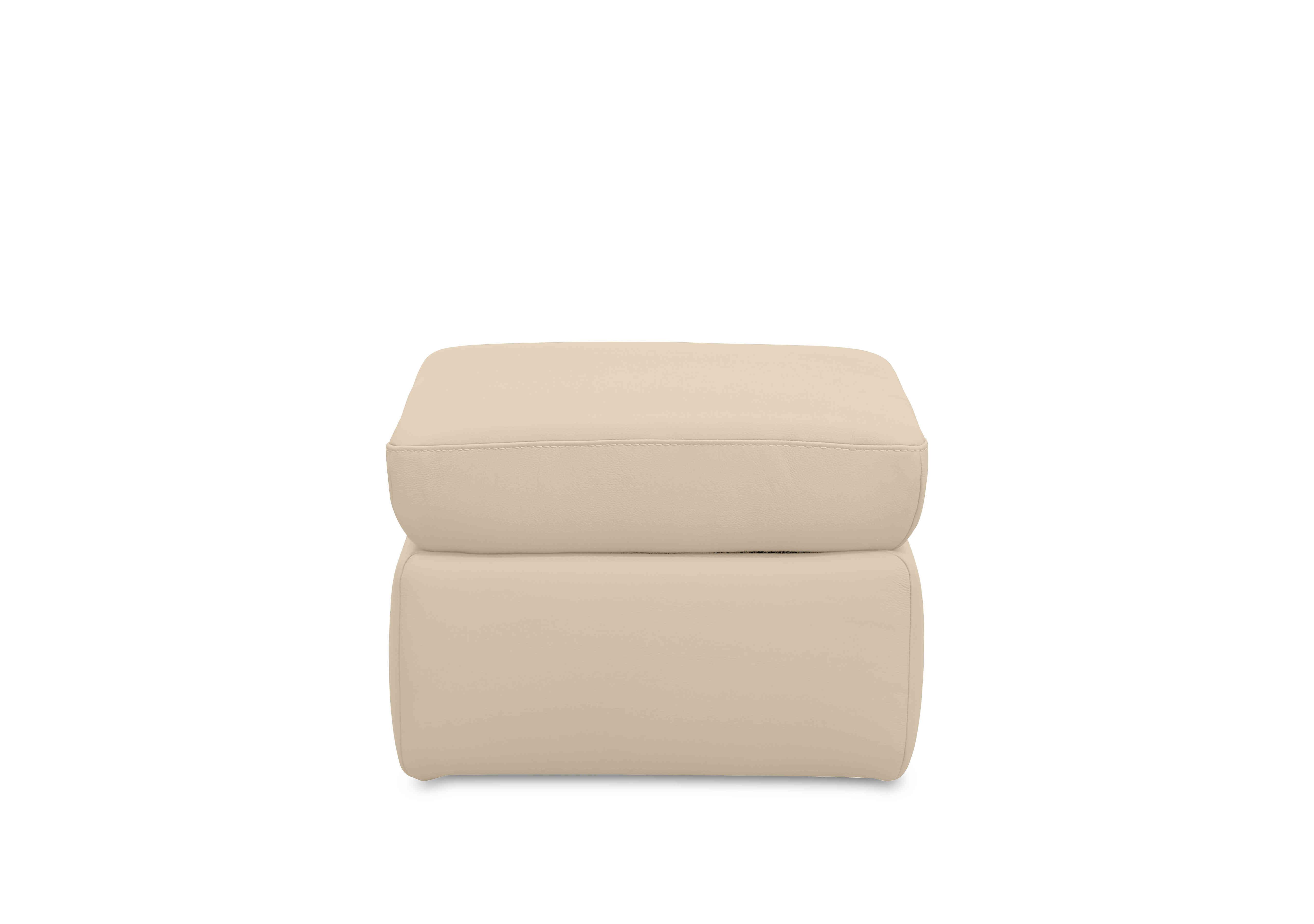 Quinn Leather Storage Footstool in Lx-6407 Stone on Furniture Village