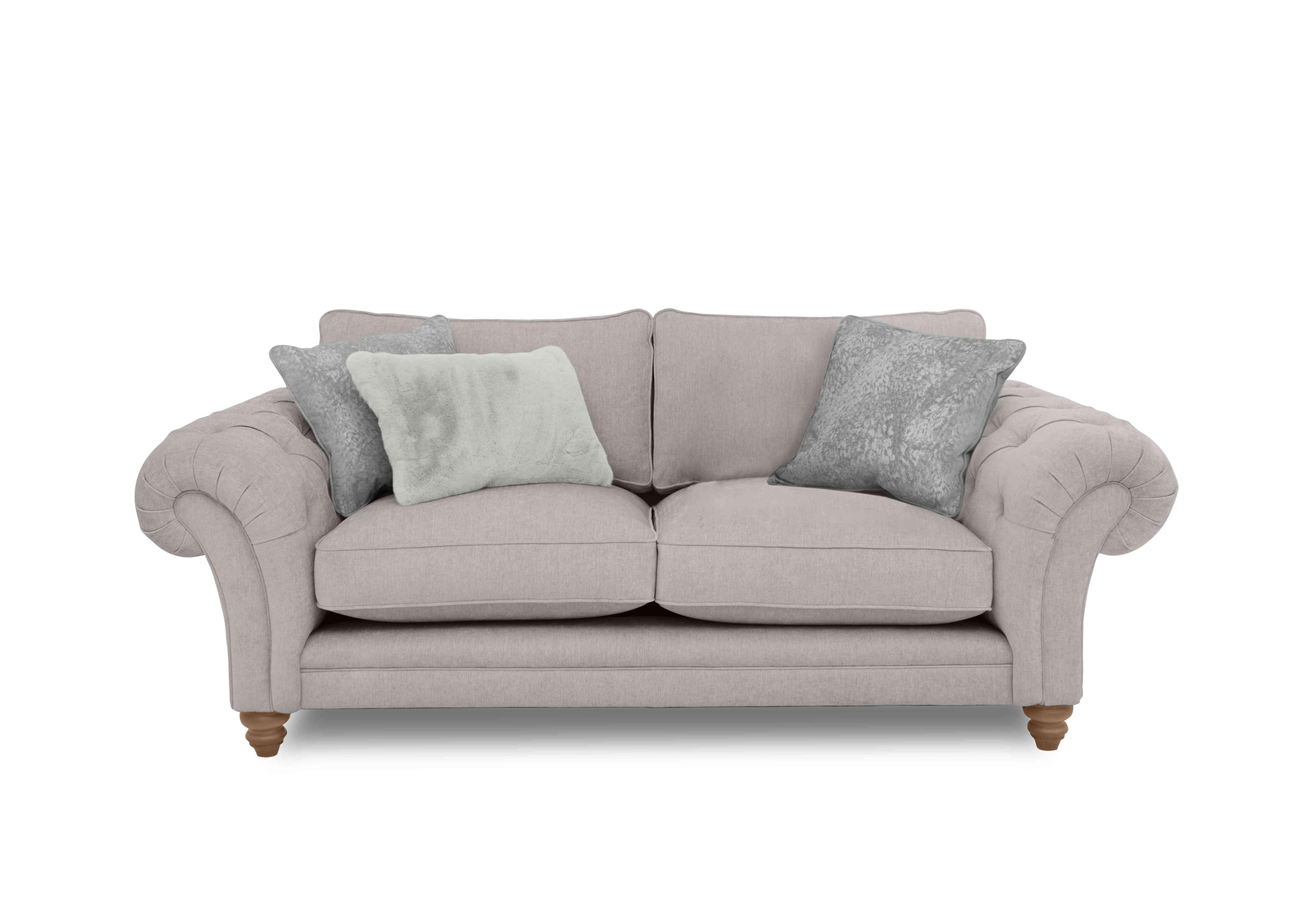 Blenheim 3 Seater Classic Back Sofa in Darwin Silver Of on Furniture Village