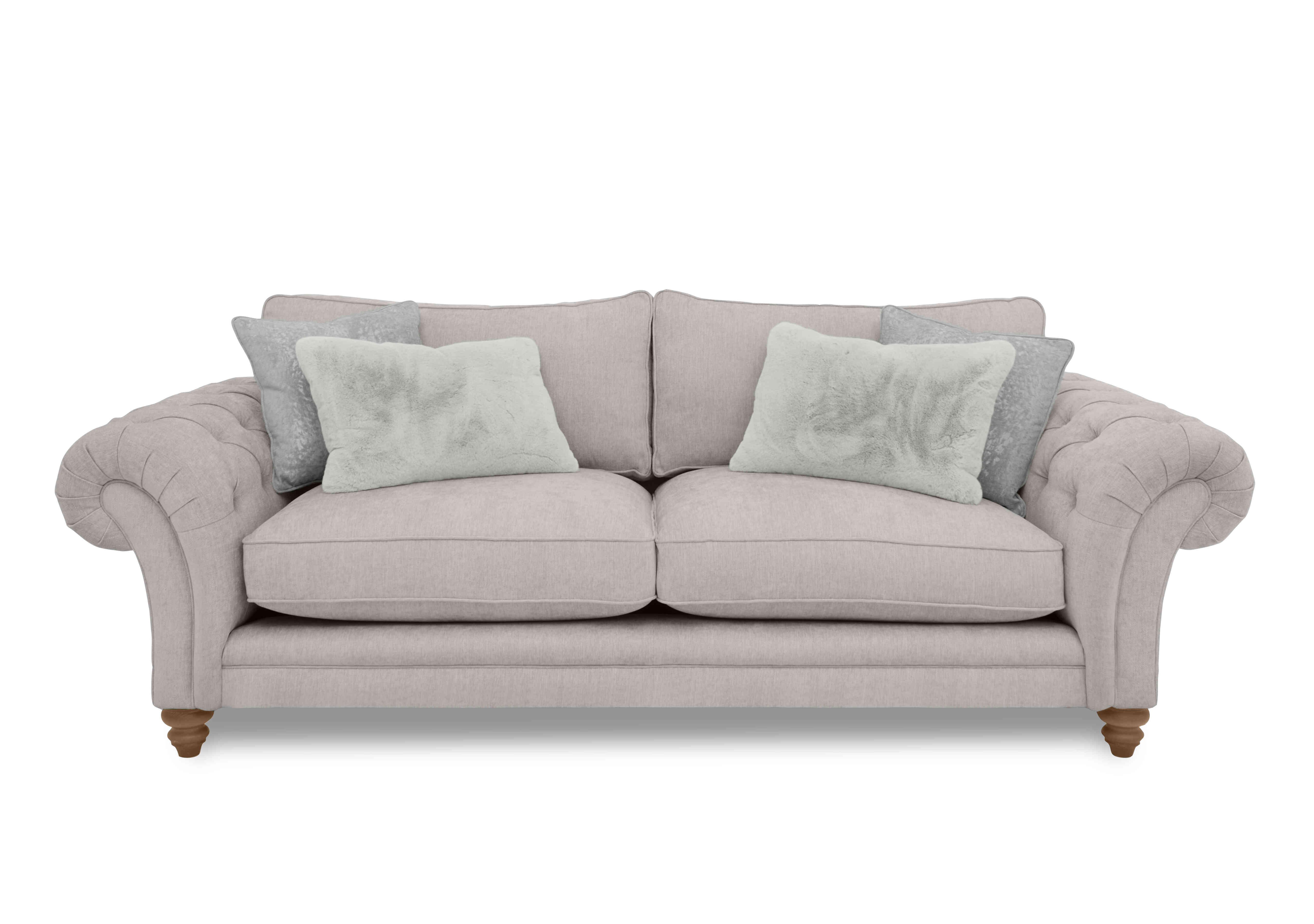 Blenheim 4 Seater Classic Back Sofa in Darwin Silver Of on Furniture Village