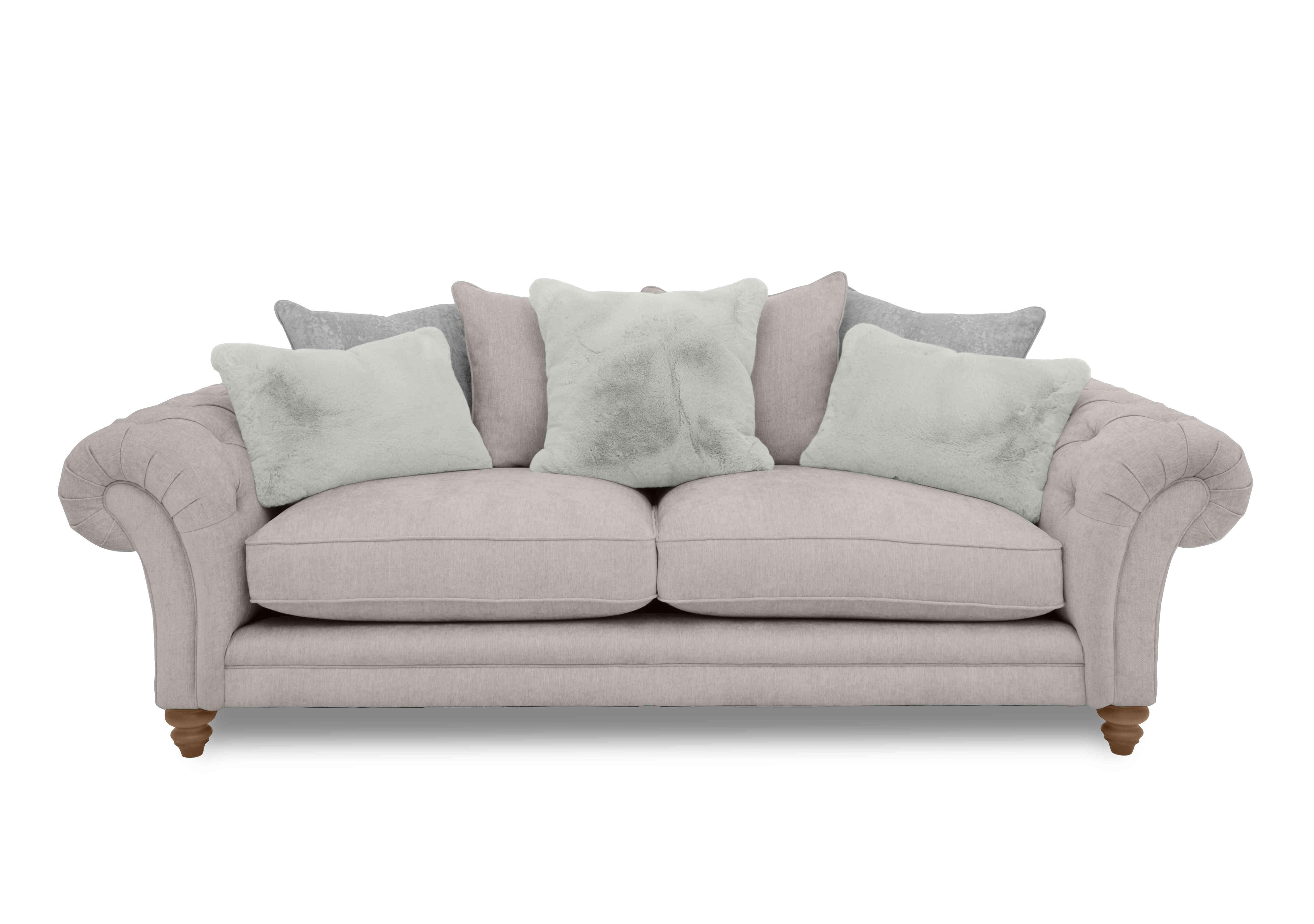 Blenheim 4 Seater Scatter Back Sofa in Darwin Silver Of on Furniture Village