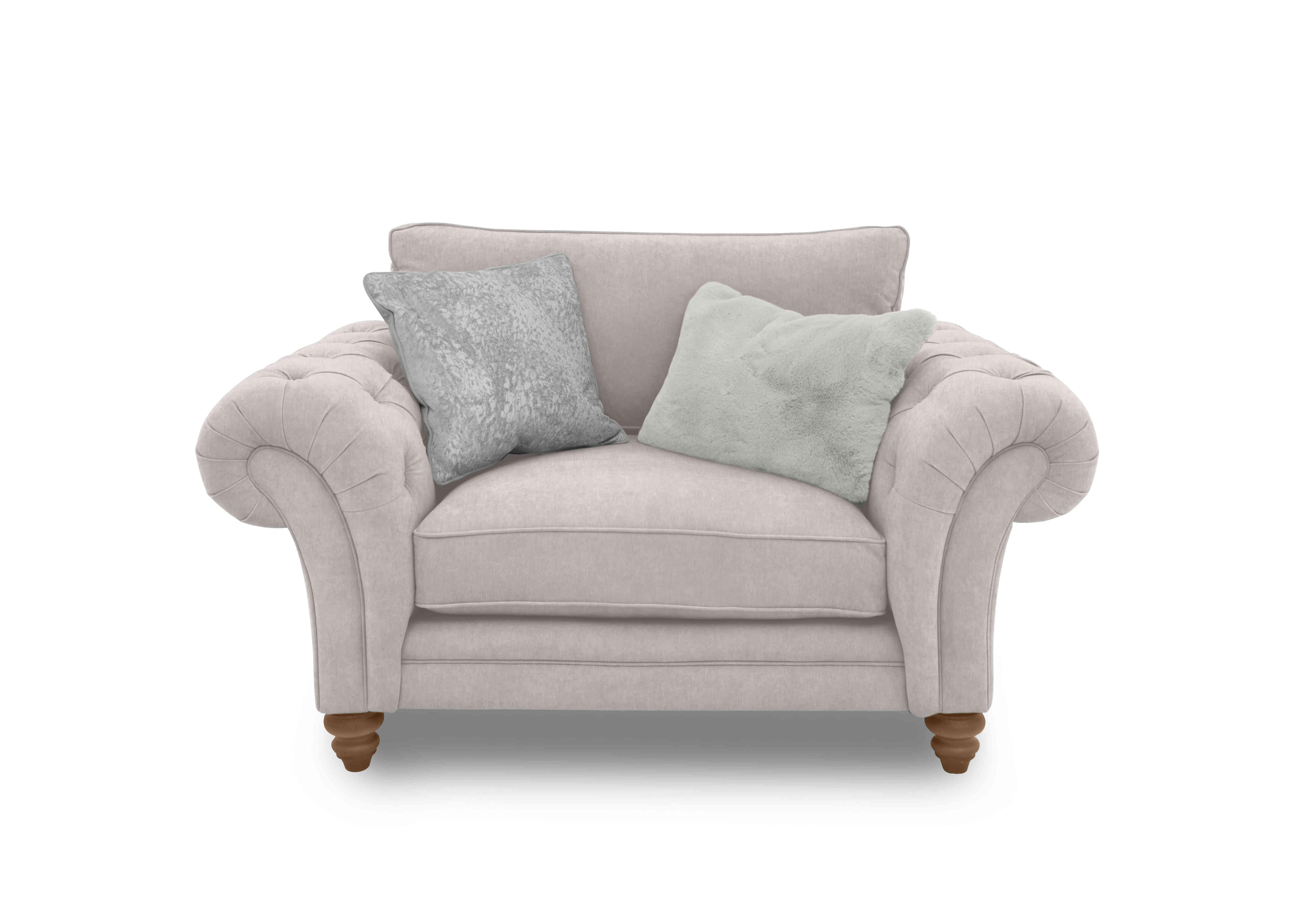 Blenheim Classic Back Snuggler in Darwin Silver Of on Furniture Village