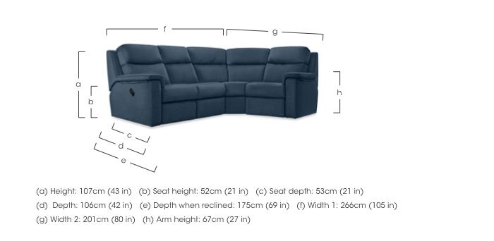 Thornbury Fabric Manual Recliner Corner Sofa in  on Furniture Village